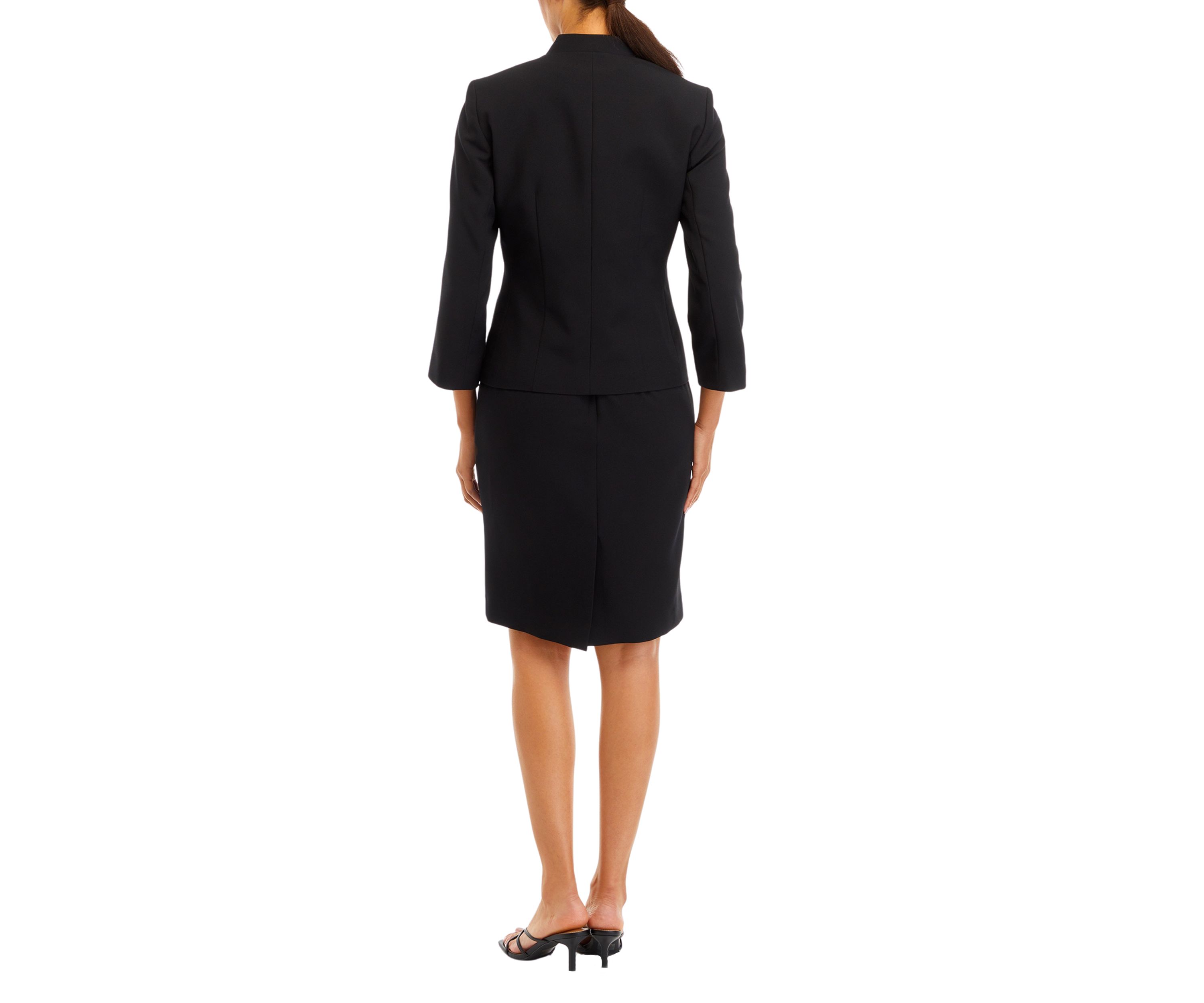 CROPPED SLEEVE JACKET AND EMPIRE SEAMED DRESS