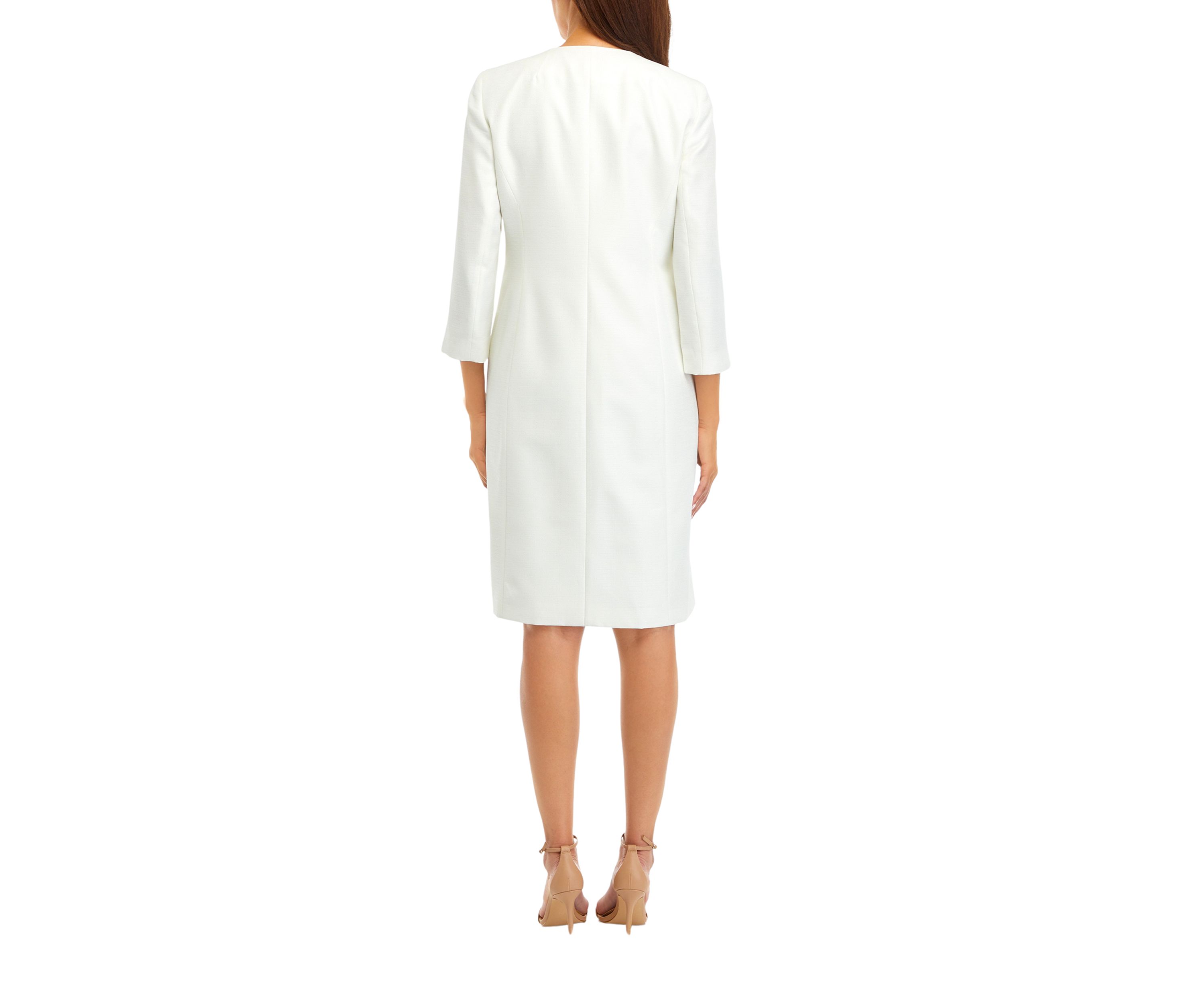TOPPER COAT AND BASIC SHEATH DRESS