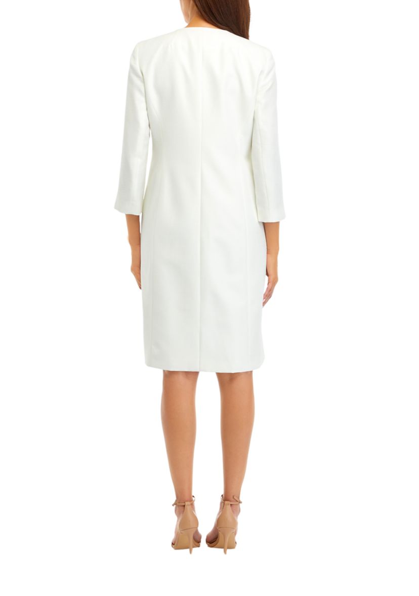 TOPPER COAT AND BASIC SHEATH DRESS