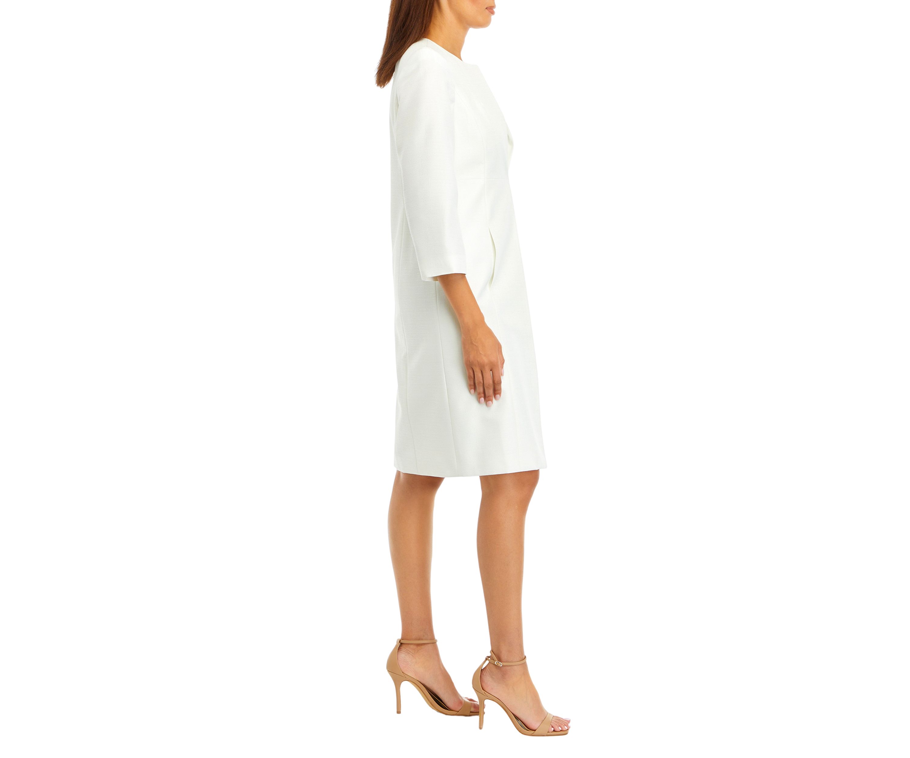 TOPPER COAT AND BASIC SHEATH DRESS