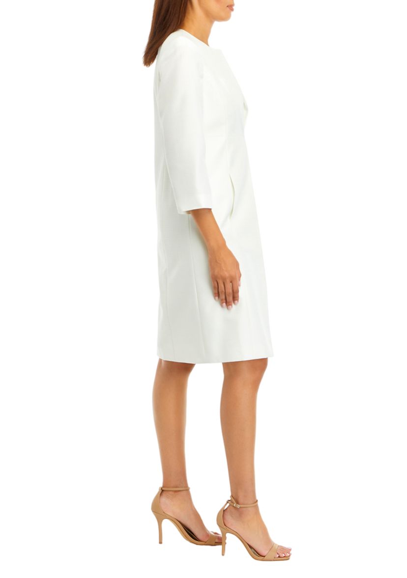 TOPPER COAT AND BASIC SHEATH DRESS