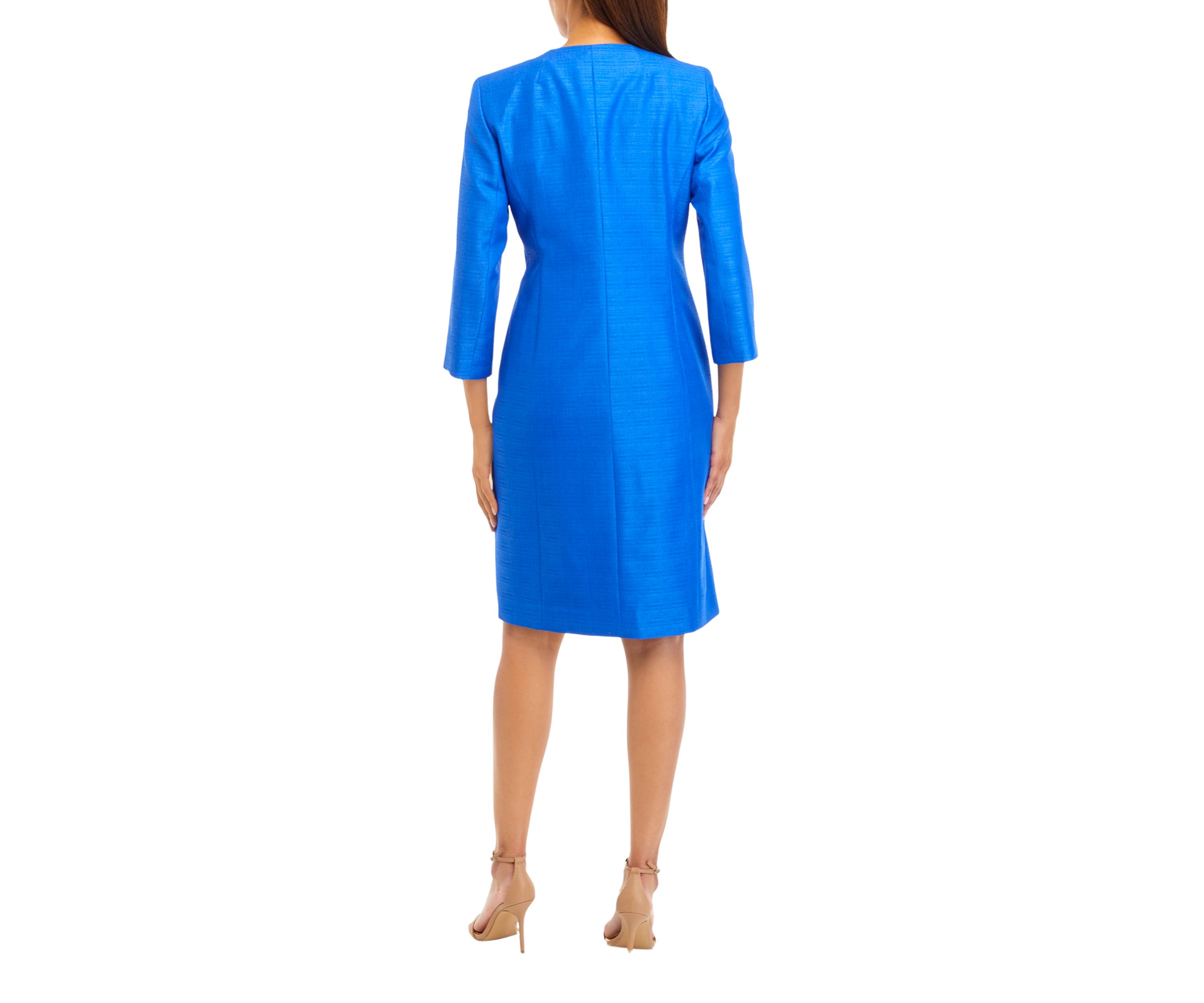 TOPPER COAT AND BASIC SHEATH DRESS