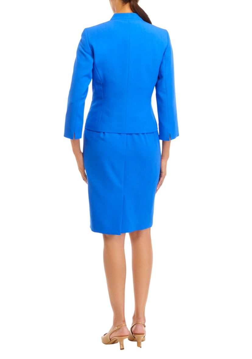 MULTI SEAMED CROPPED JACKET WITH EMPIRE SEAMED DRESS