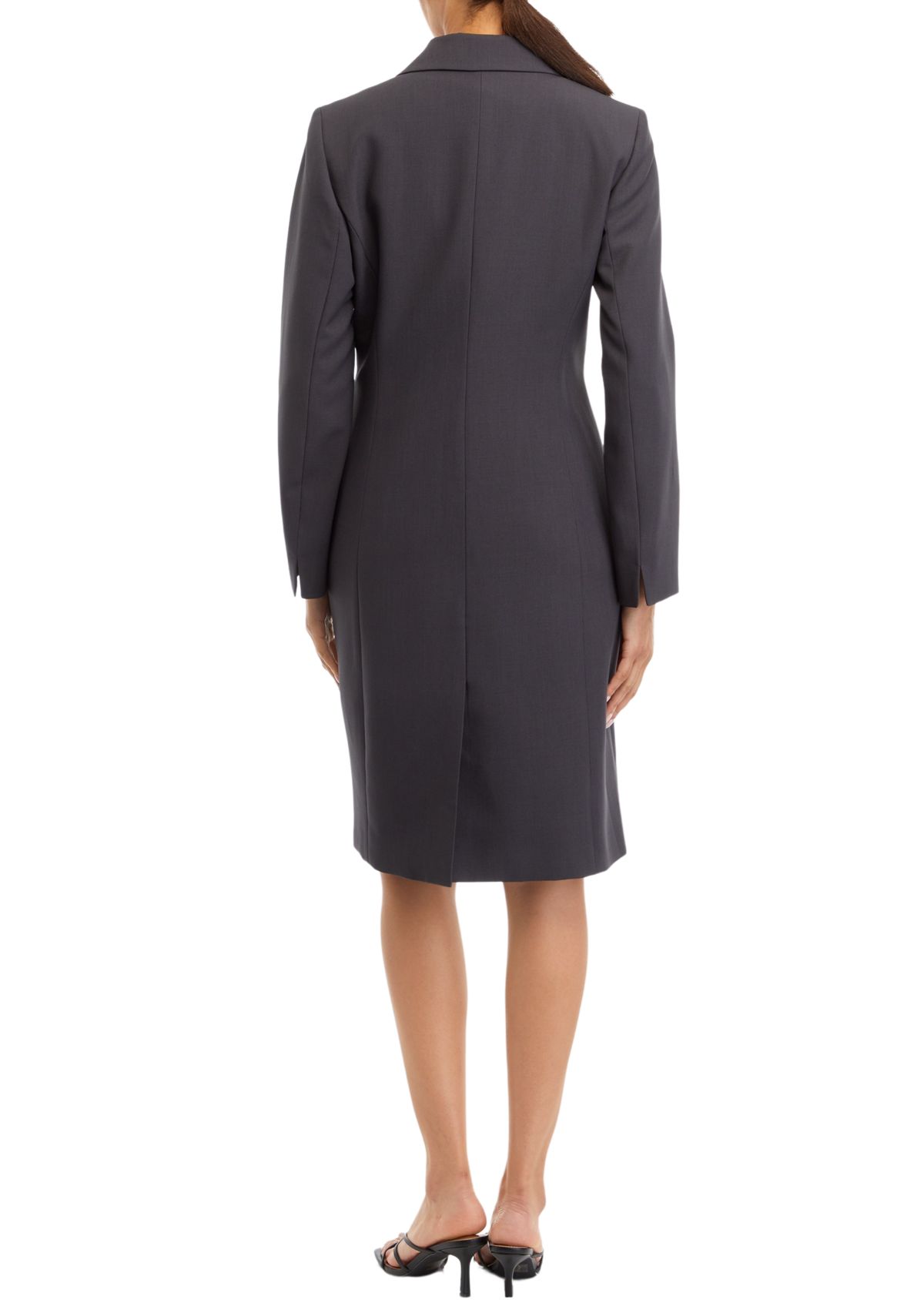 LONG COAT AND BASIC SHEATH DRESS