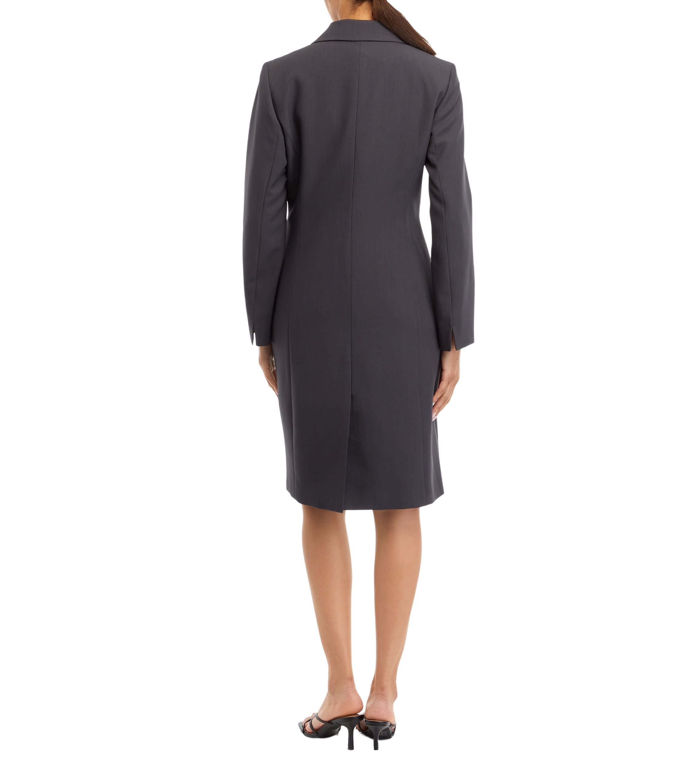 LONG COAT AND BASIC SHEATH DRESS