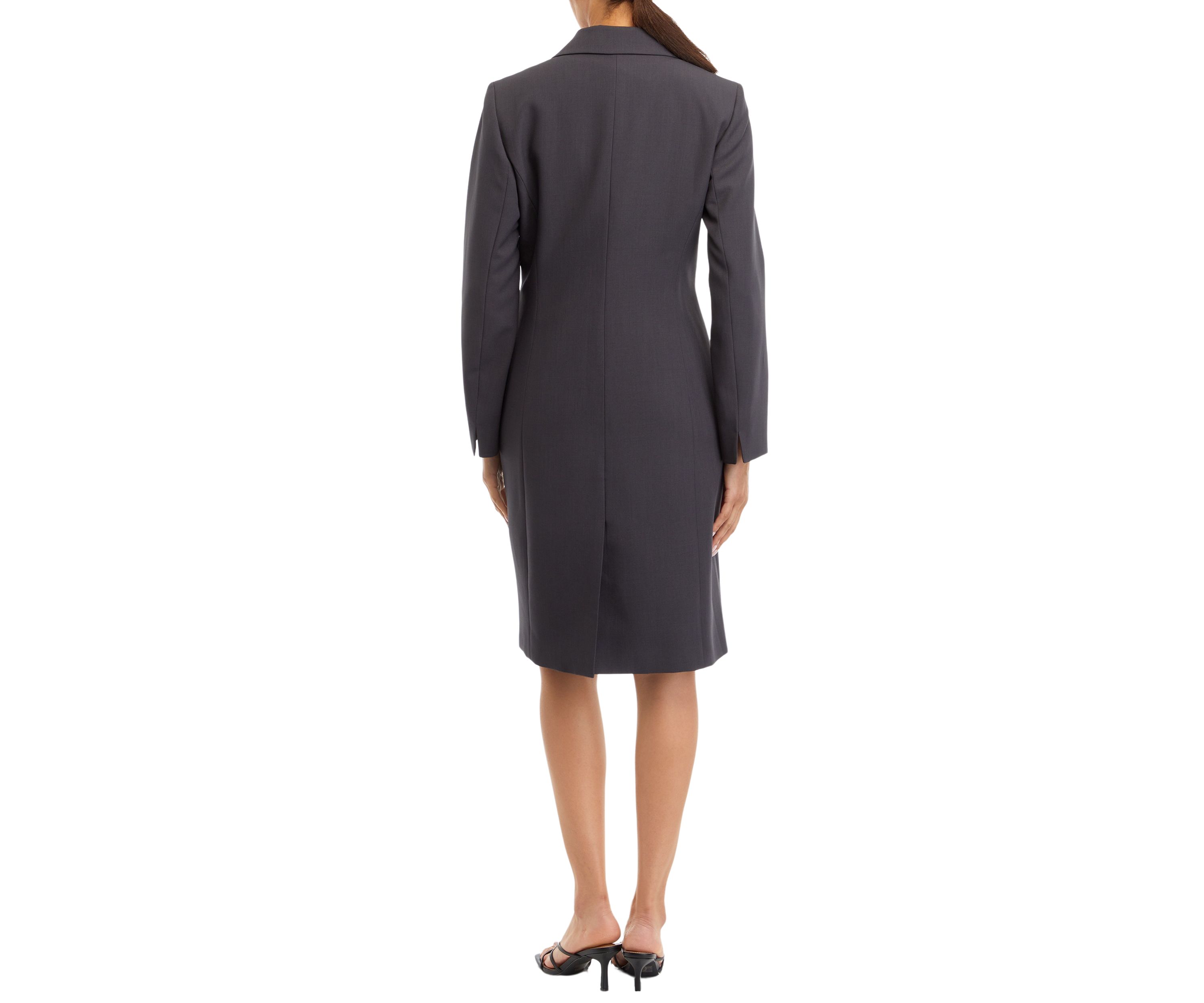 LONG COAT AND BASIC SHEATH DRESS