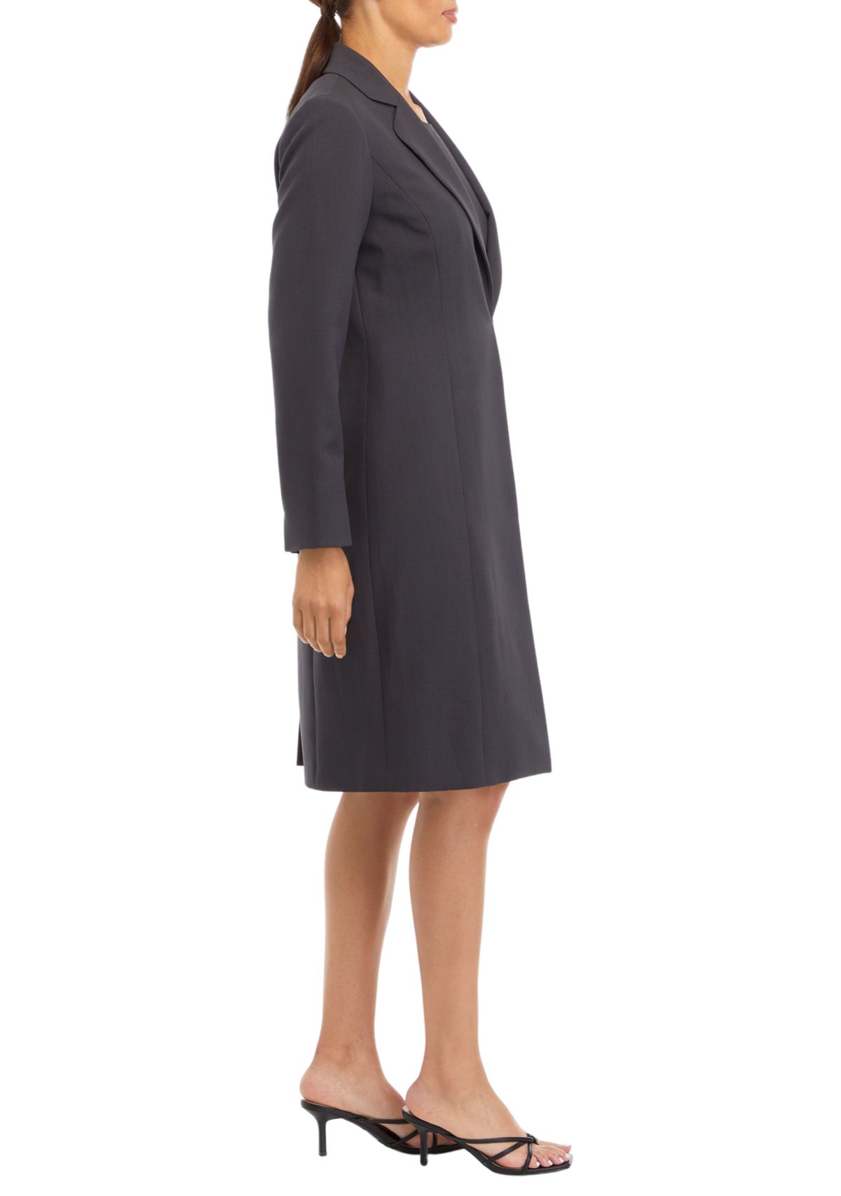 LONG COAT AND BASIC SHEATH DRESS