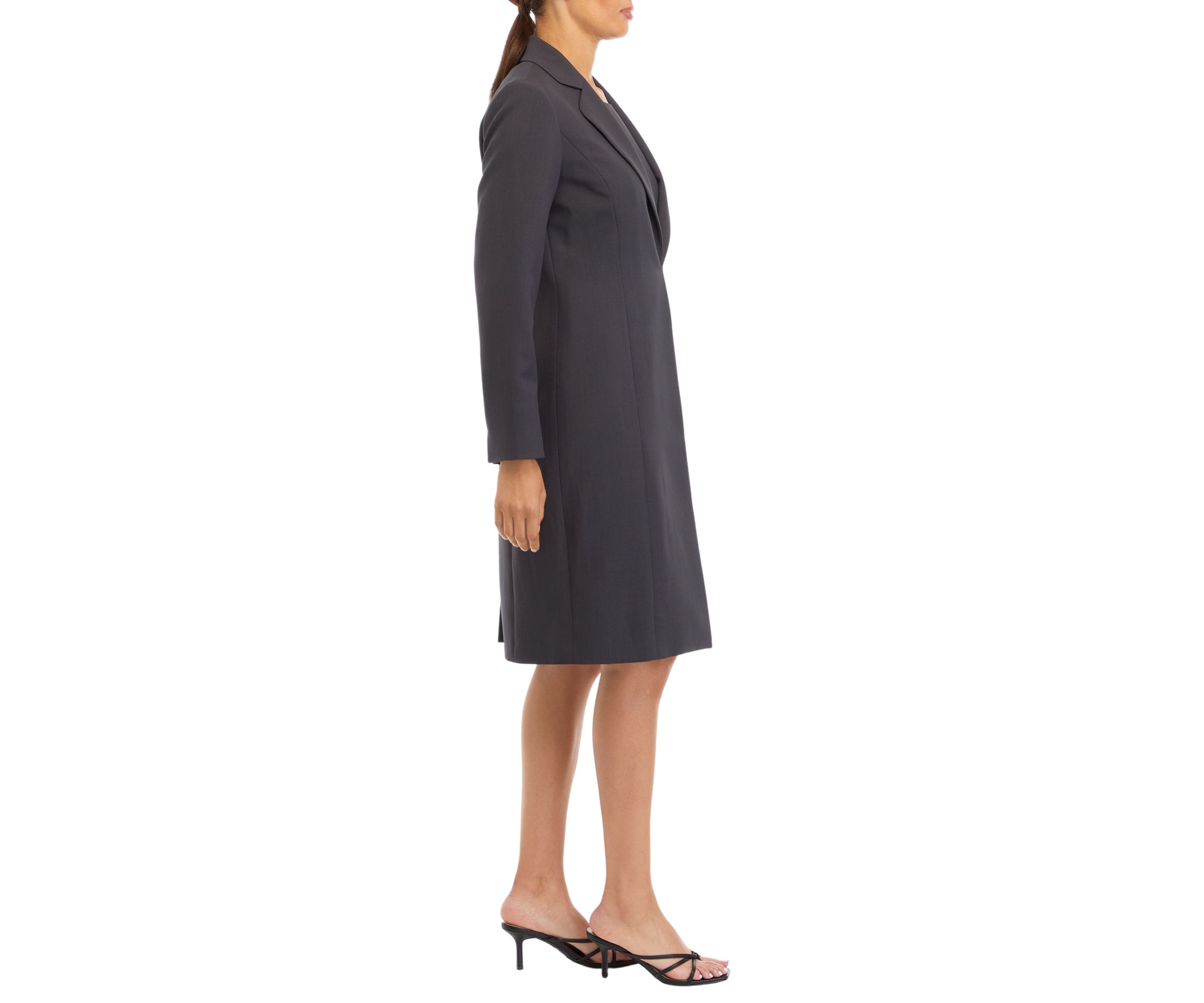 LONG COAT AND BASIC SHEATH DRESS