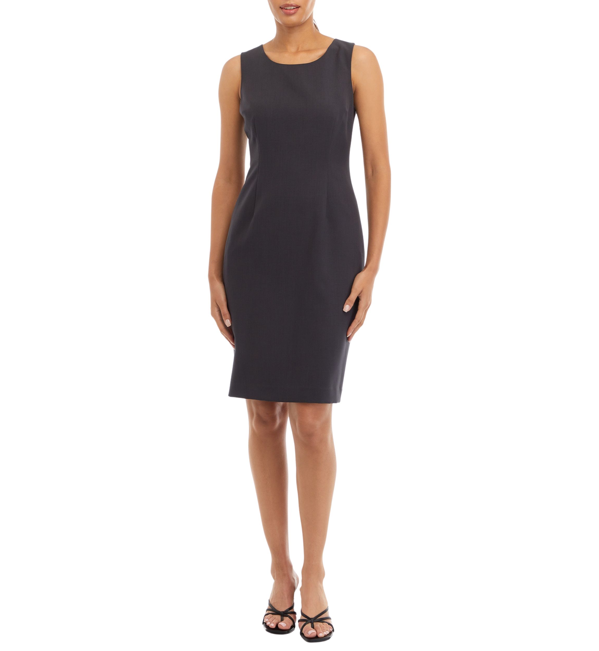 LONG COAT AND BASIC SHEATH DRESS