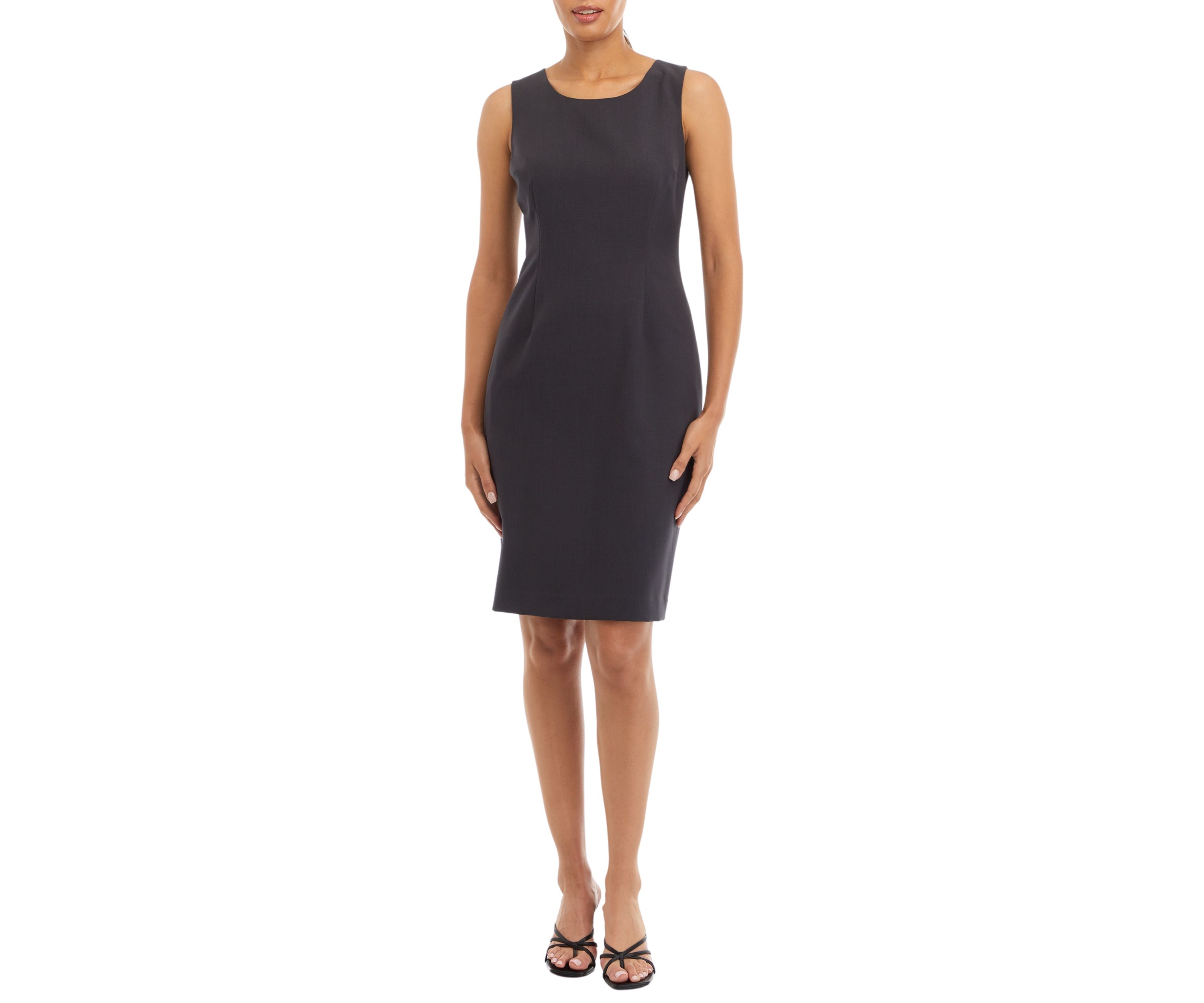 LONG COAT AND BASIC SHEATH DRESS