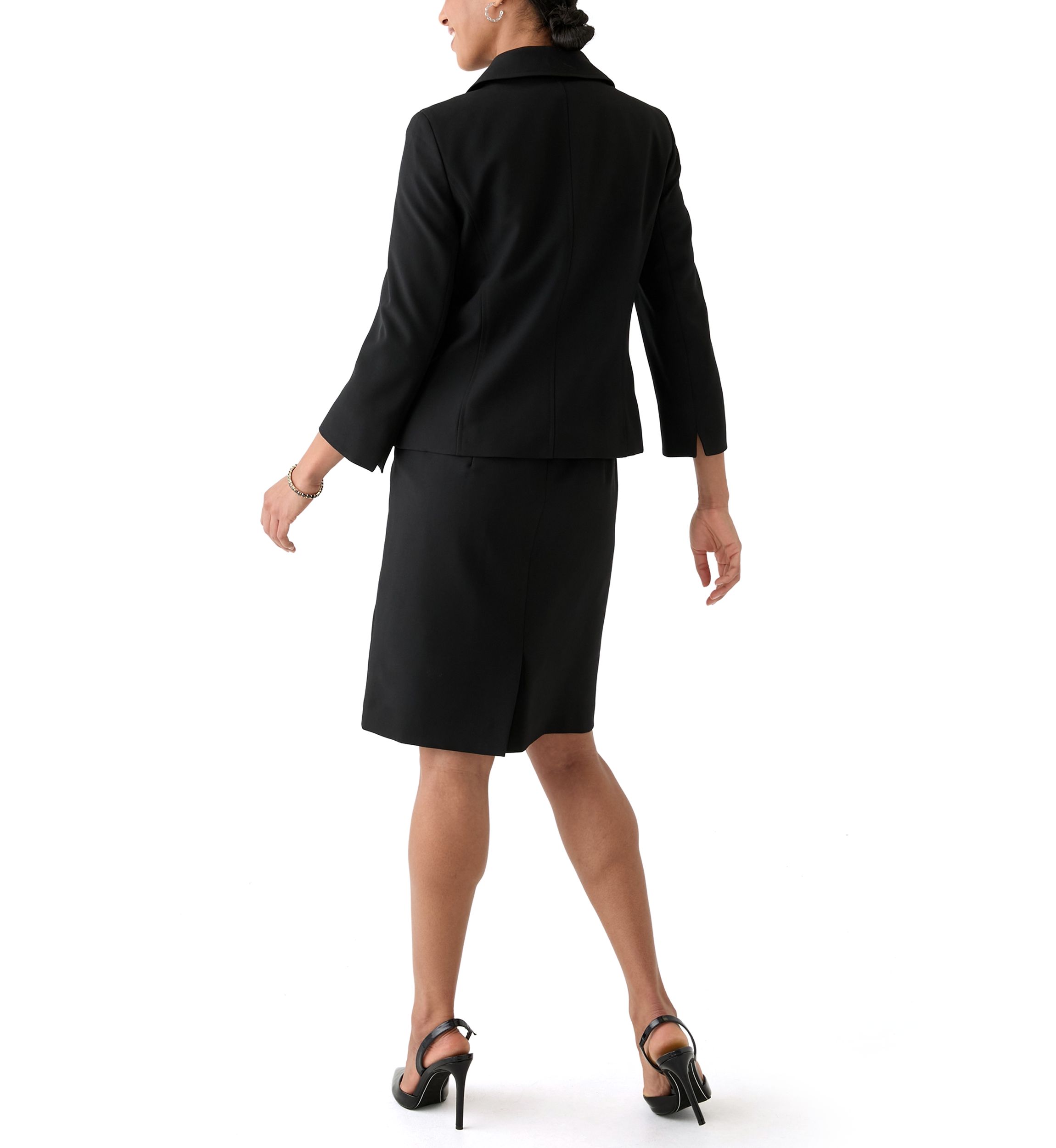 Four Button Jacket & Empire Waist Dress Suit