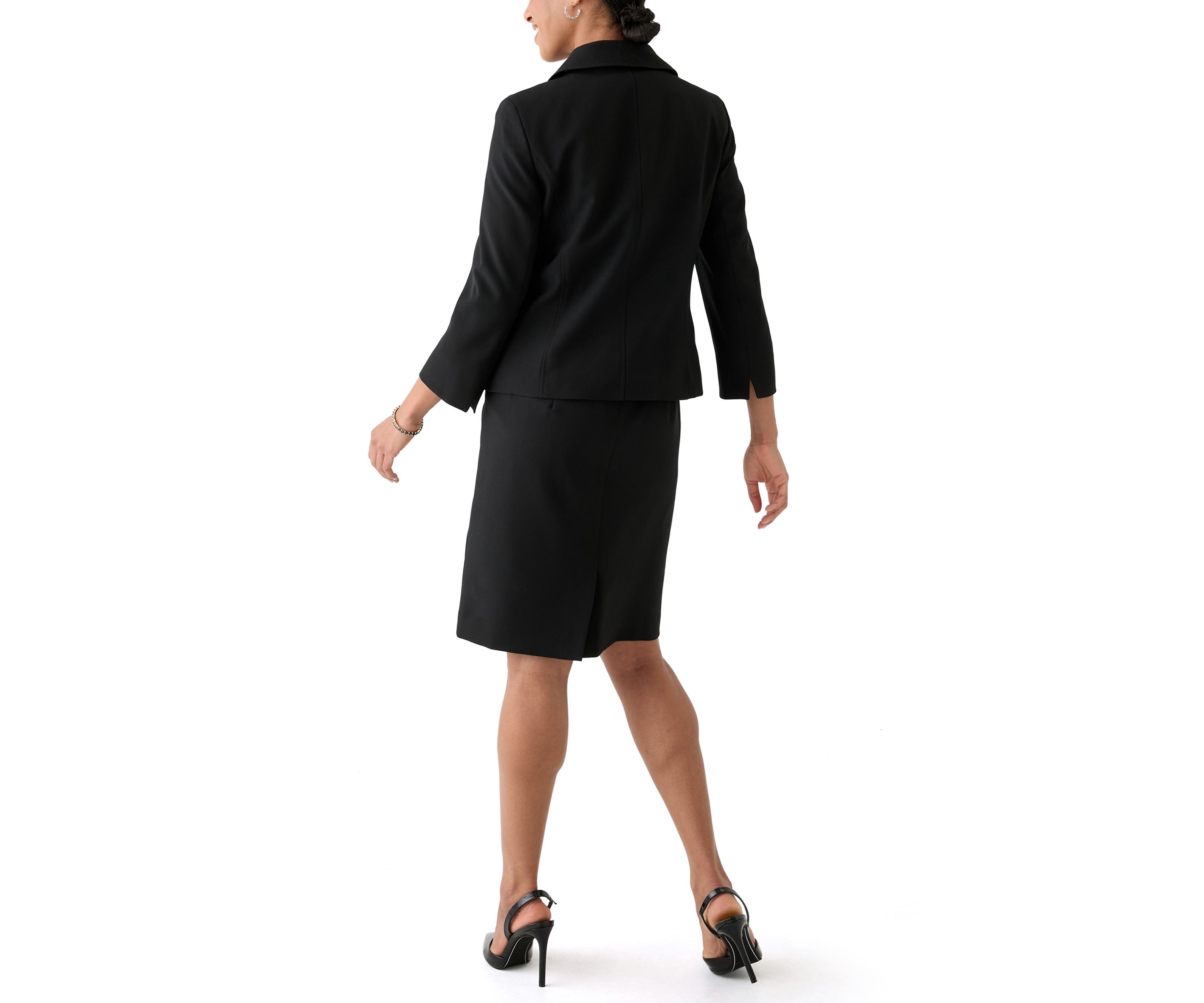 Four Button Jacket & Empire Waist Dress Suit