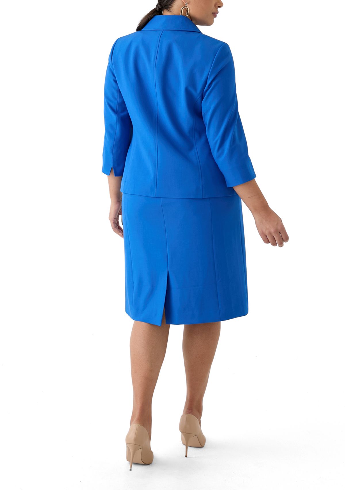 Four Button Jacket & Empire Waist Dress Suit