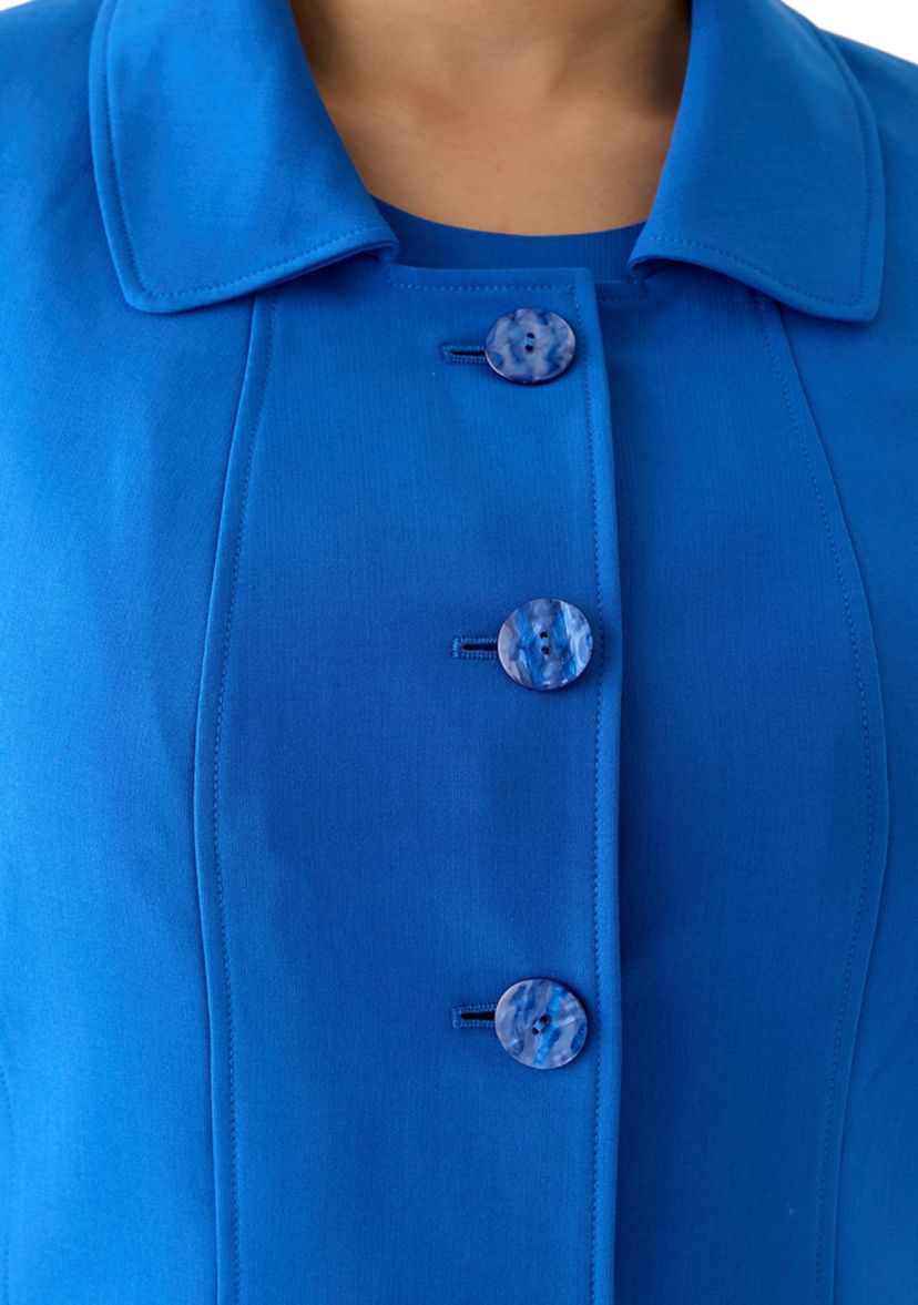 Four Button Jacket & Empire Waist Dress Suit