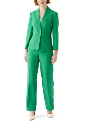 Le Suit Women's 2 BTTN 3Q JCKT & FLY FRONT PNT, 14