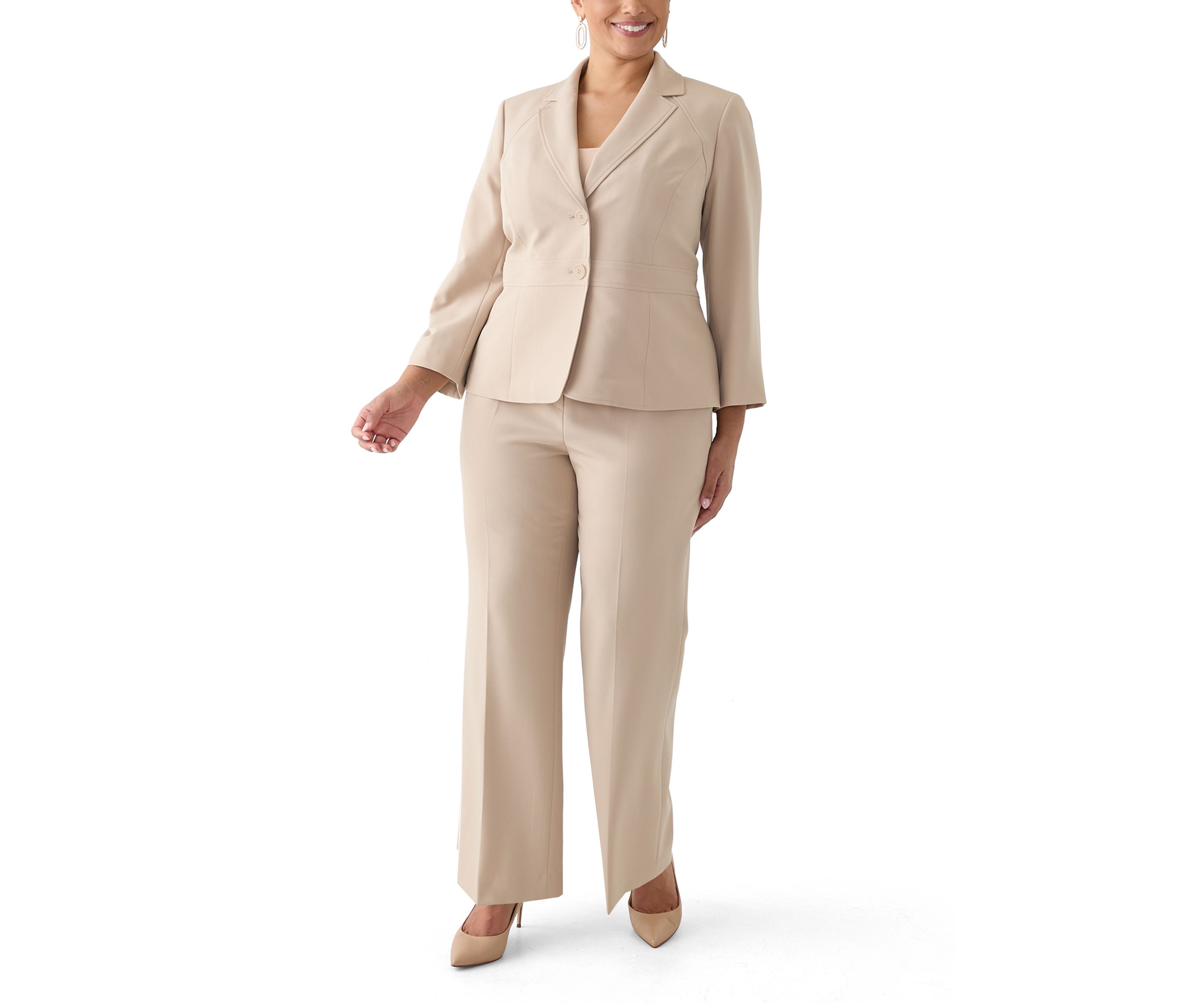 Two-Button Jacket & Extended Tab Waist Pant Suit