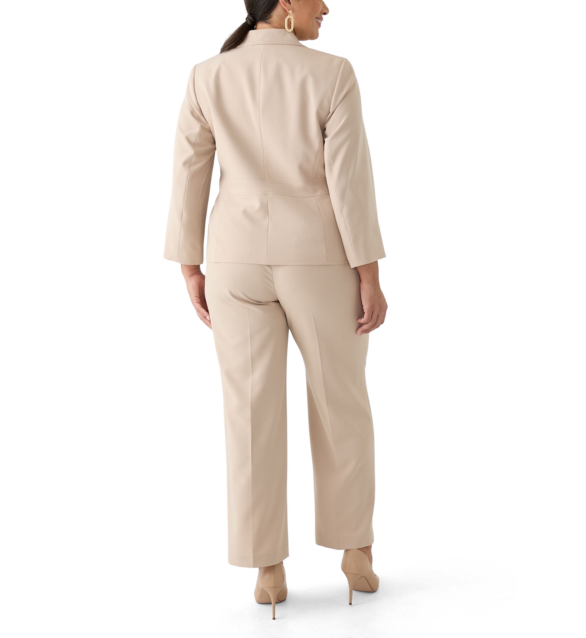 Two-Button Jacket & Extended Tab Waist Pant Suit
