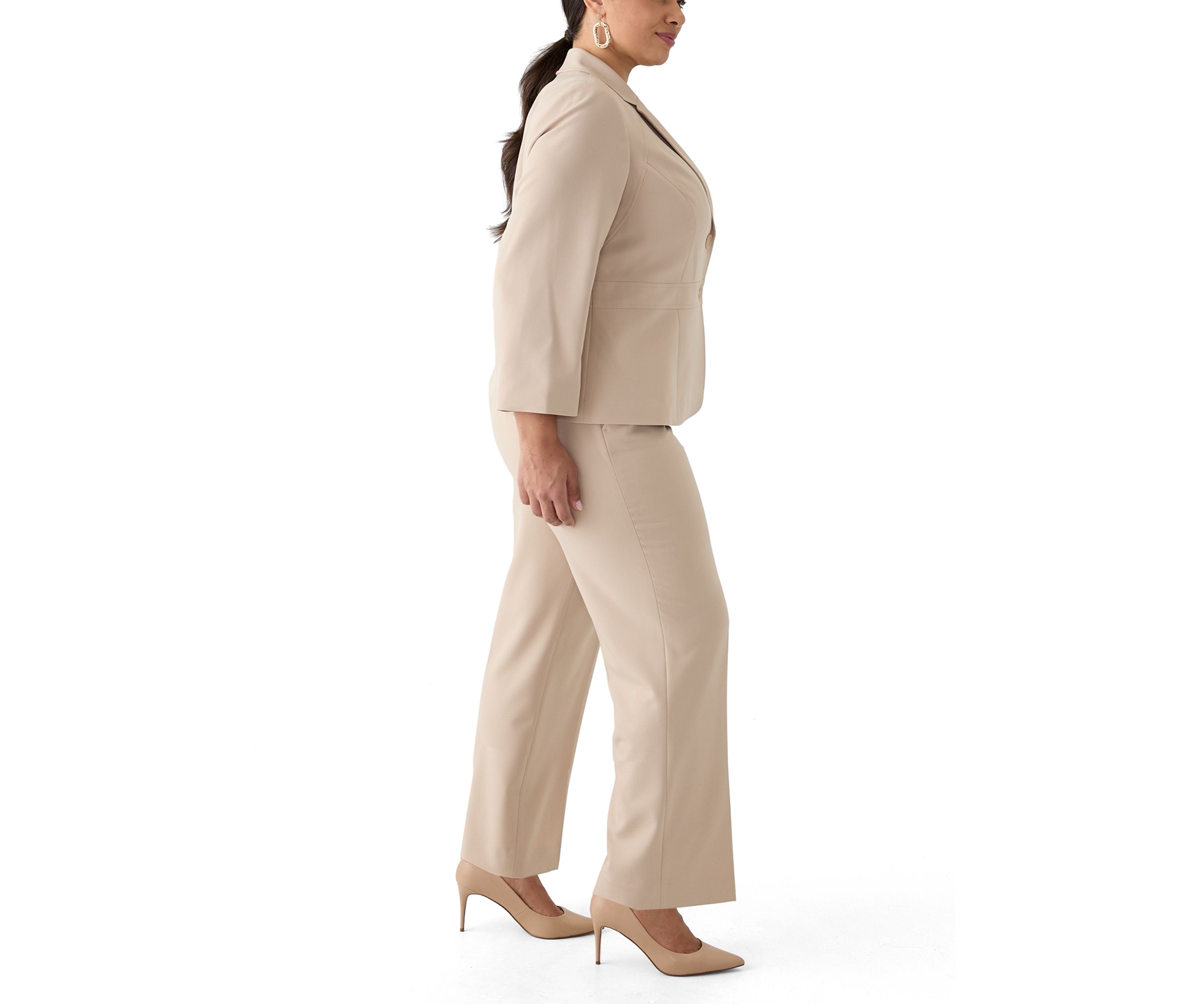 Two-Button Jacket & Extended Tab Waist Pant Suit