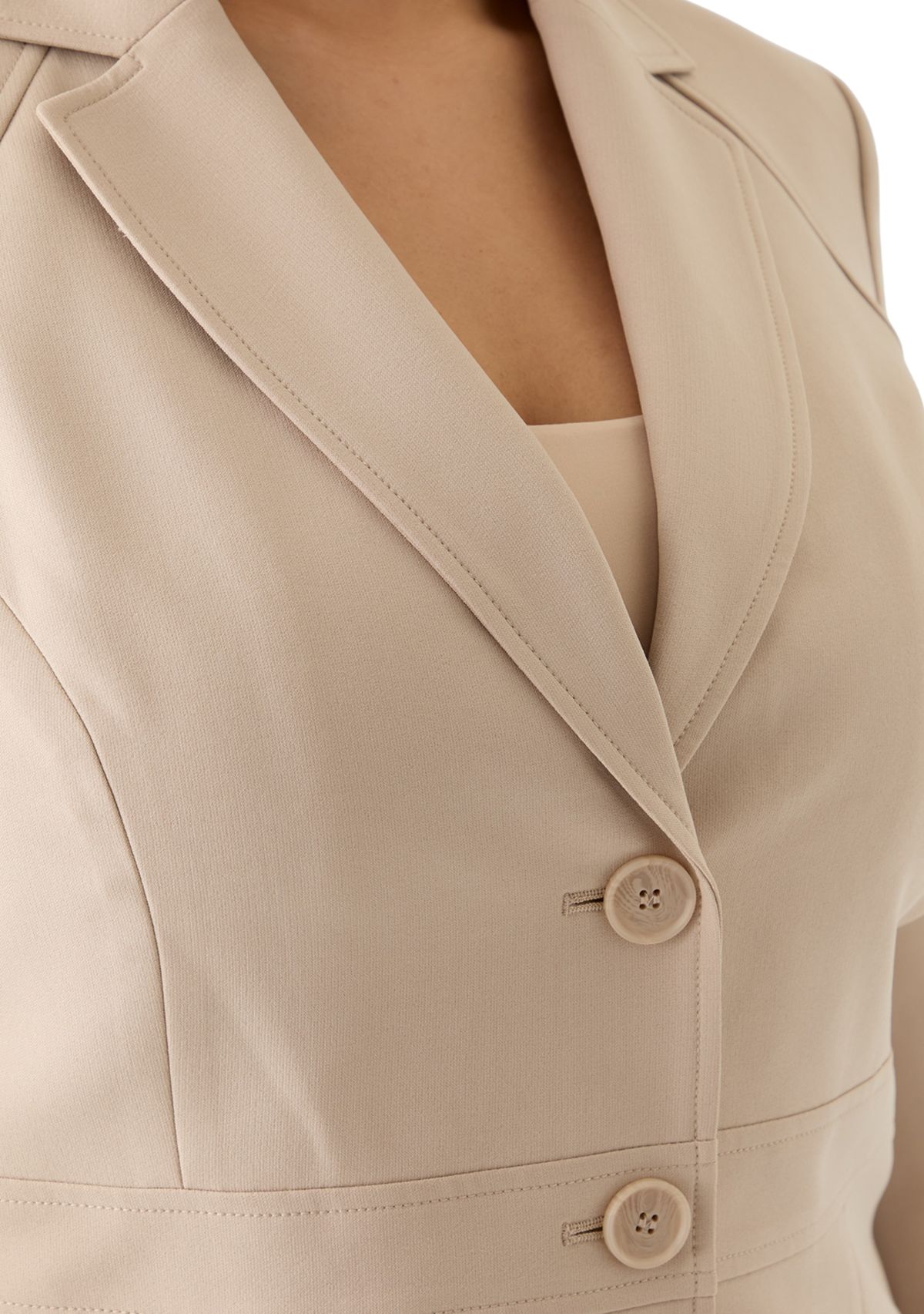 Two-Button Jacket & Extended Tab Waist Pant Suit