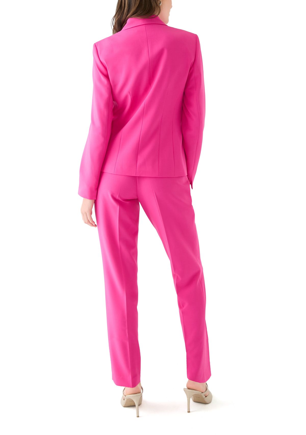 Two-Button Seamed Jacket Pant Suit
