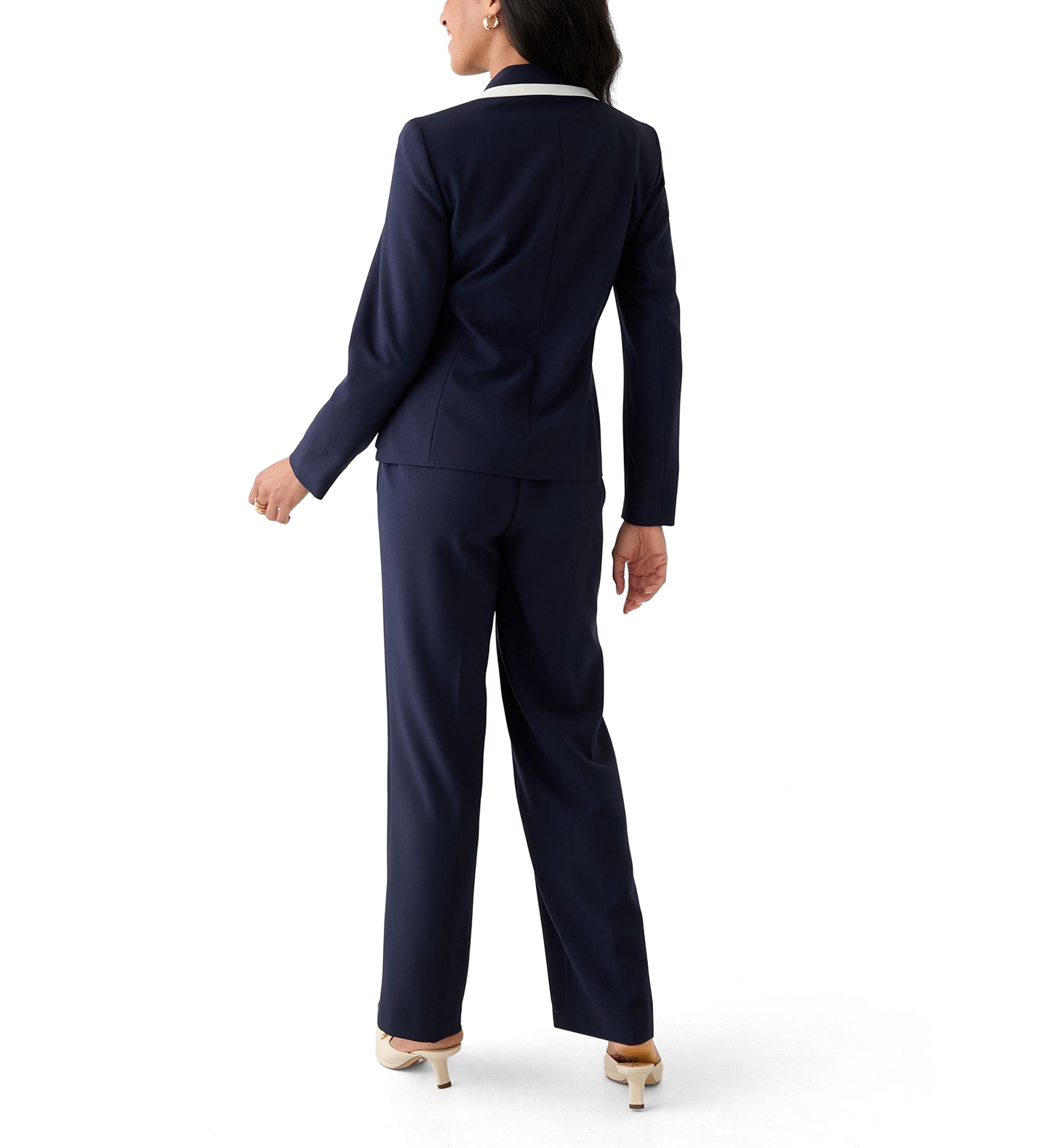 Framed One-Button Pant Suit