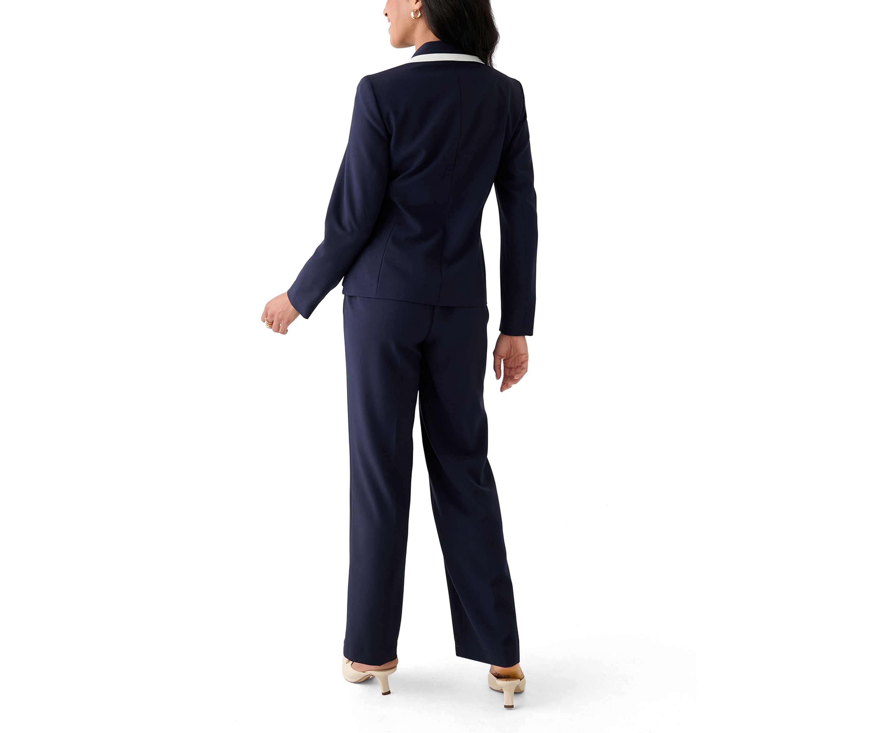 Framed One-Button Pant Suit