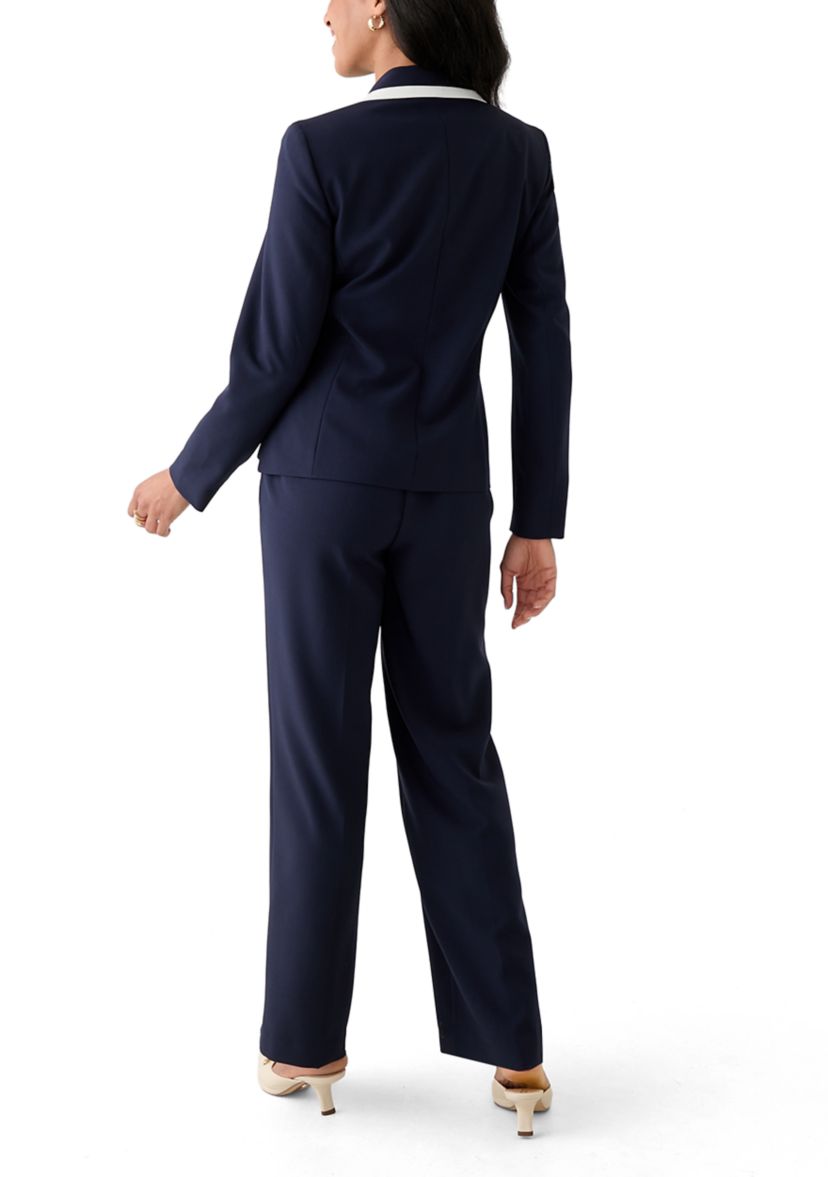 Framed One-Button Pant Suit
