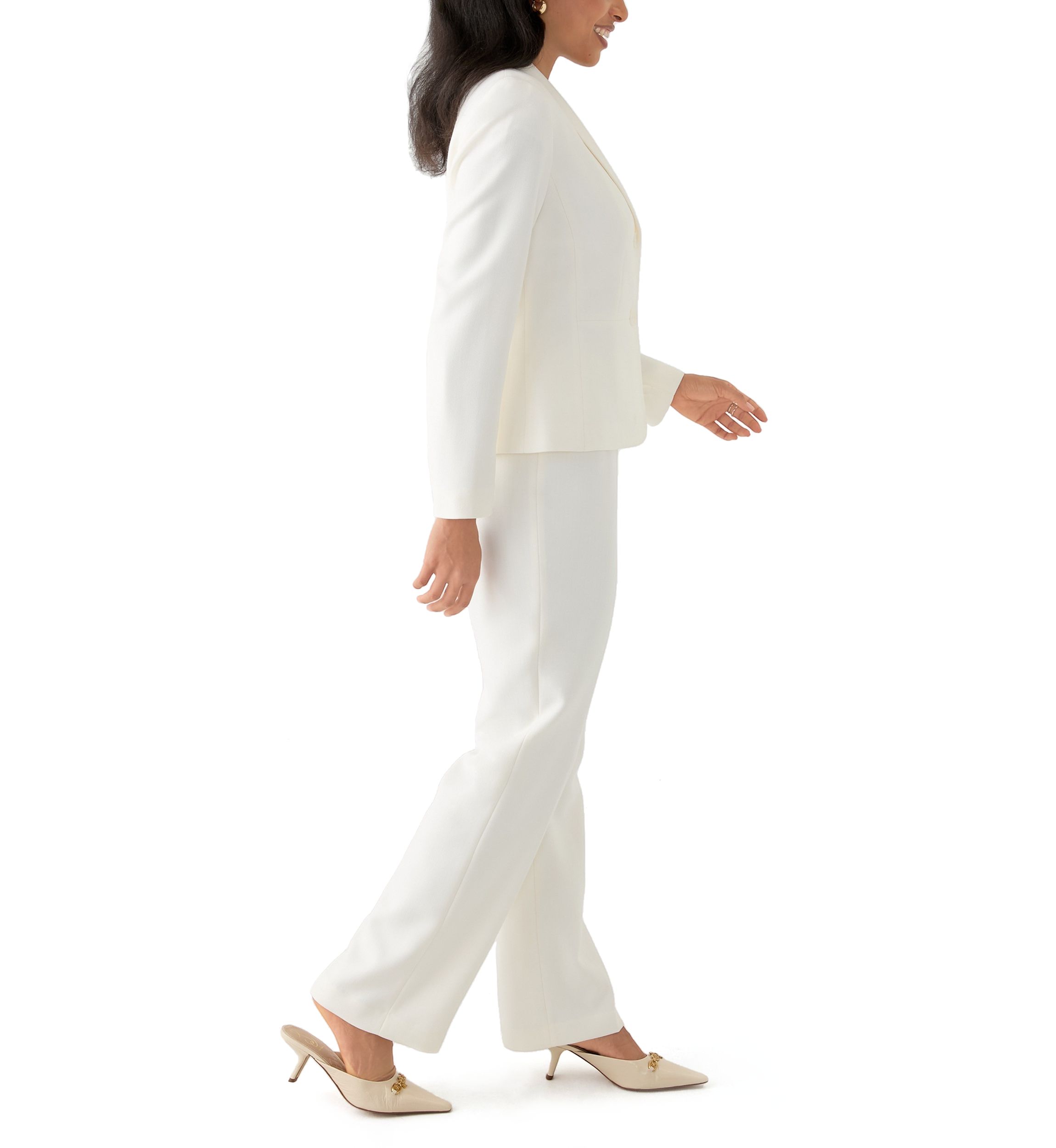 Two-Button Shawl Collar Jacket Pant Suit