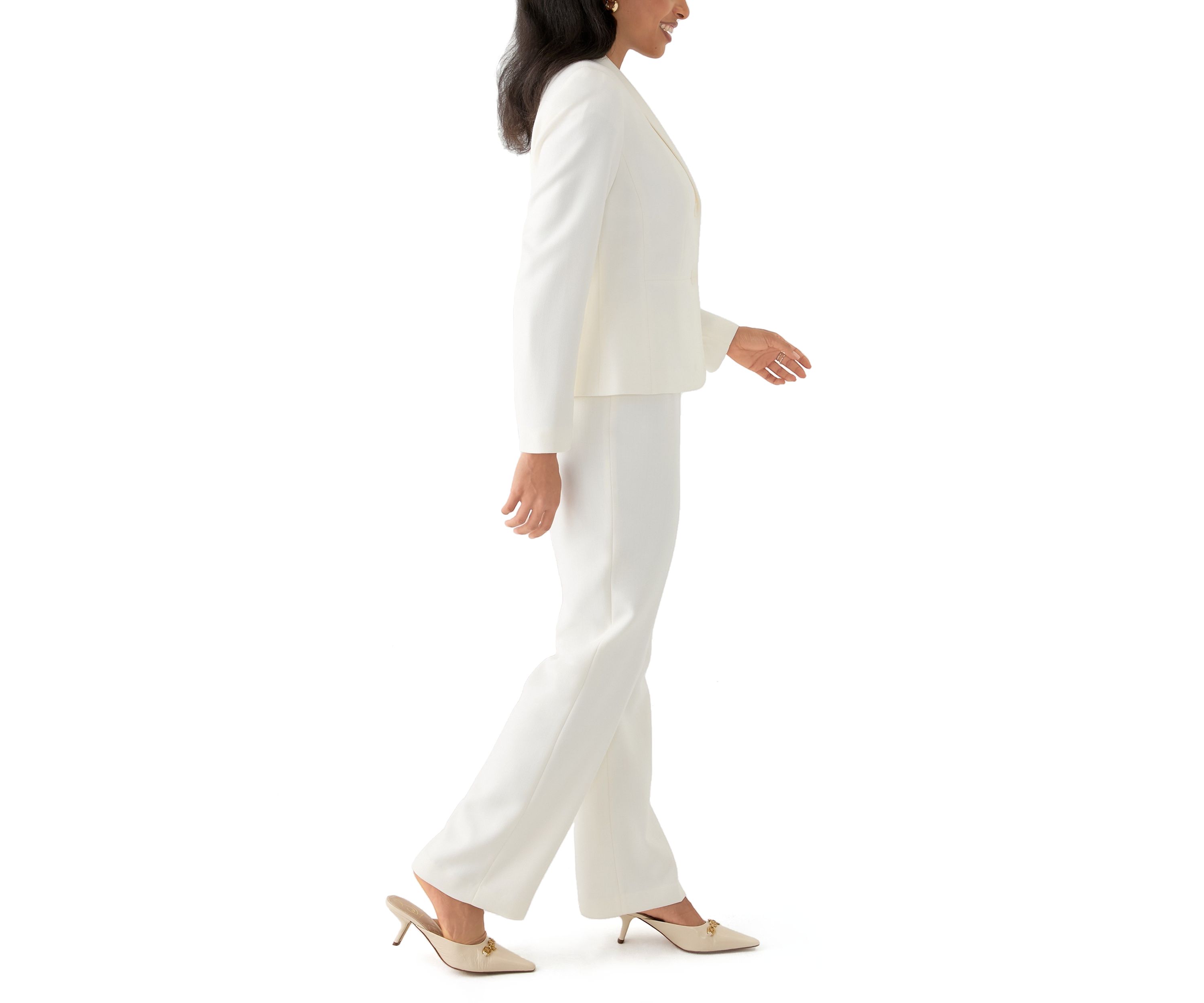 Two-Button Shawl Collar Jacket Pant Suit