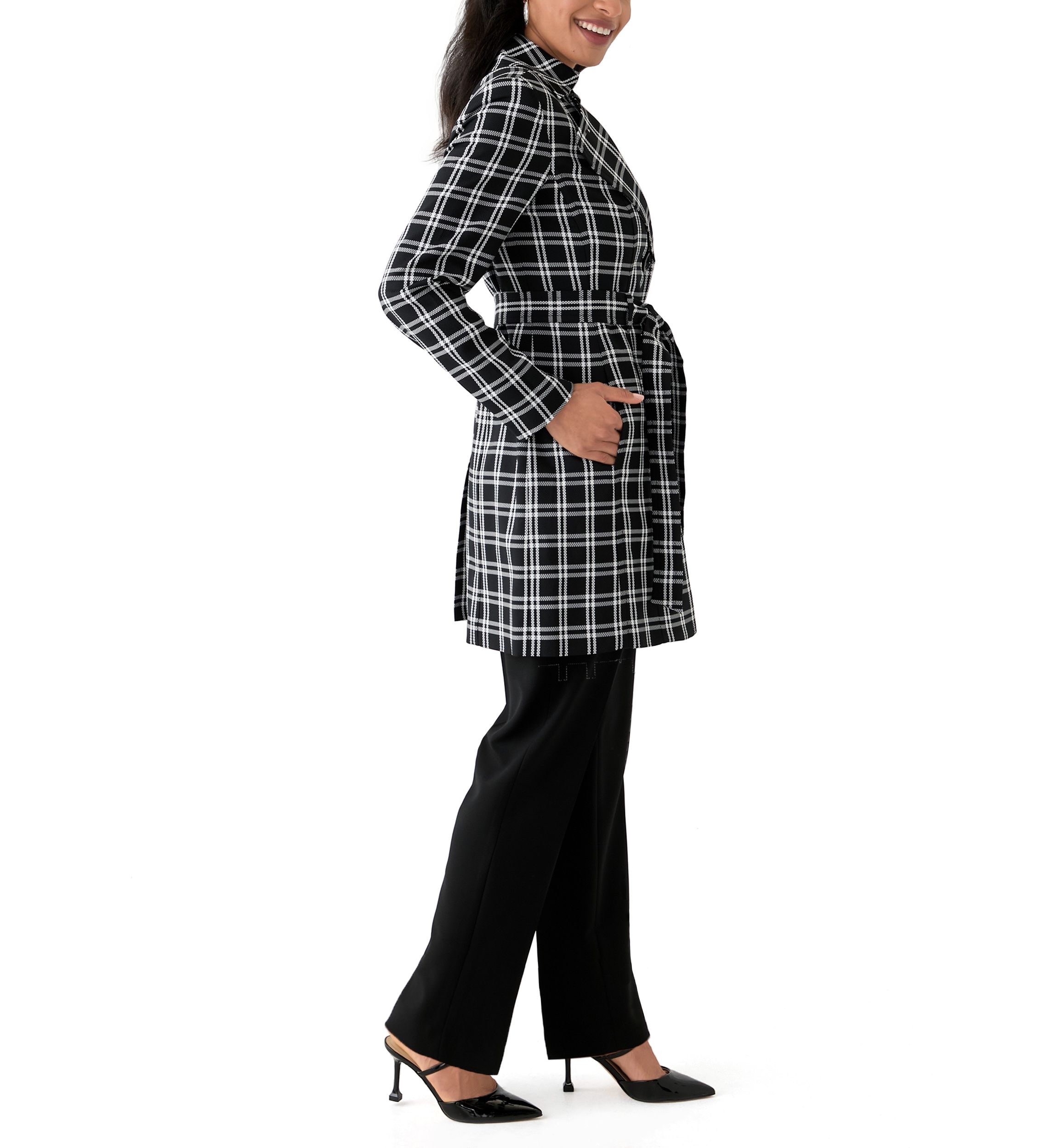 Trench Coat Suit Set