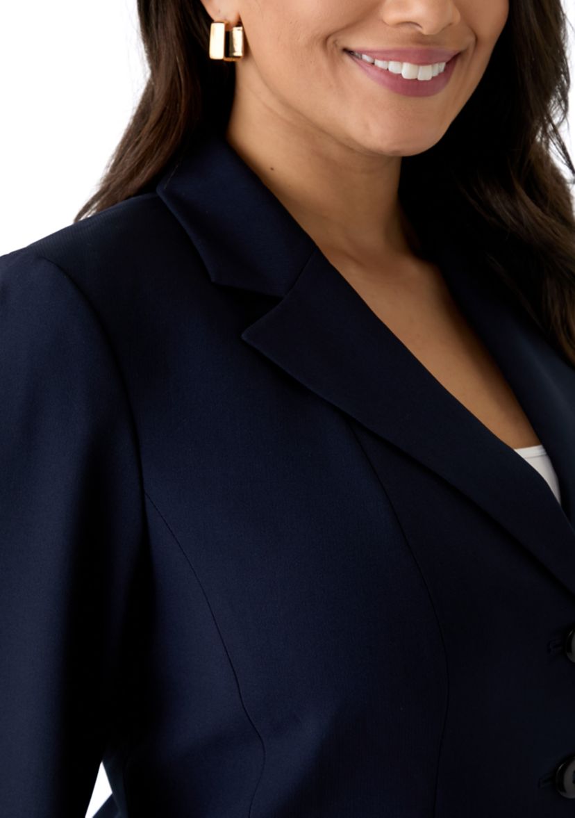 Three-Button Jacket & Flounce Skirt Suit