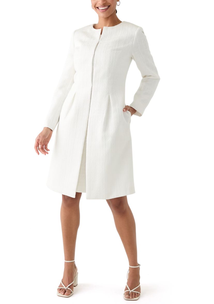 Collarless Topper & Empire Seam Dress