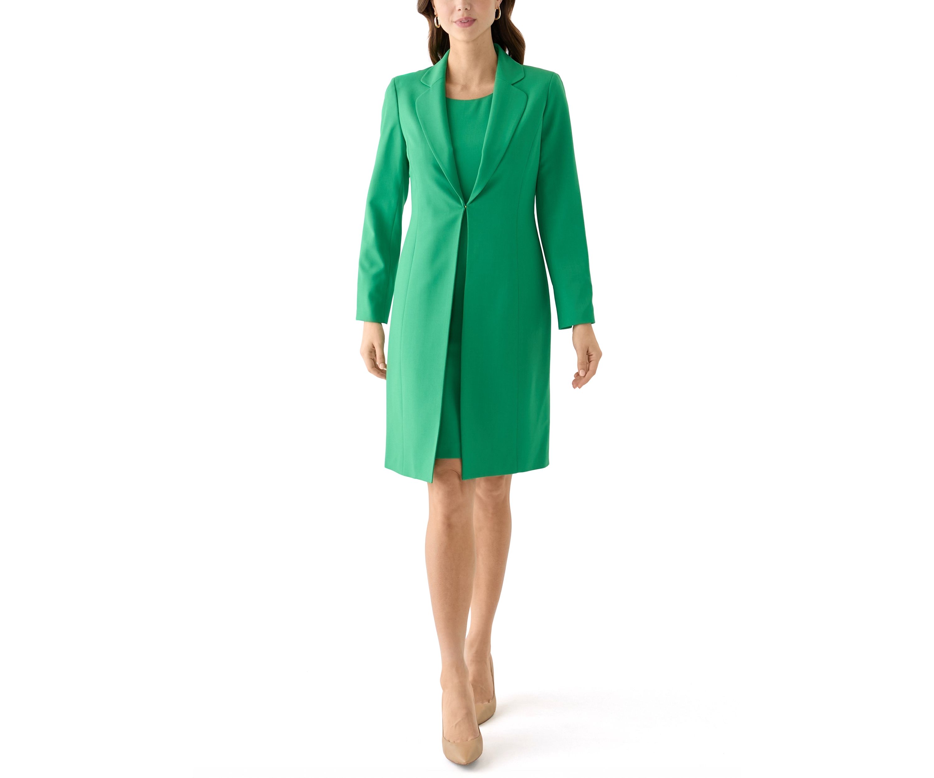 LONG COAT & BASIC SHEATH DRESS
