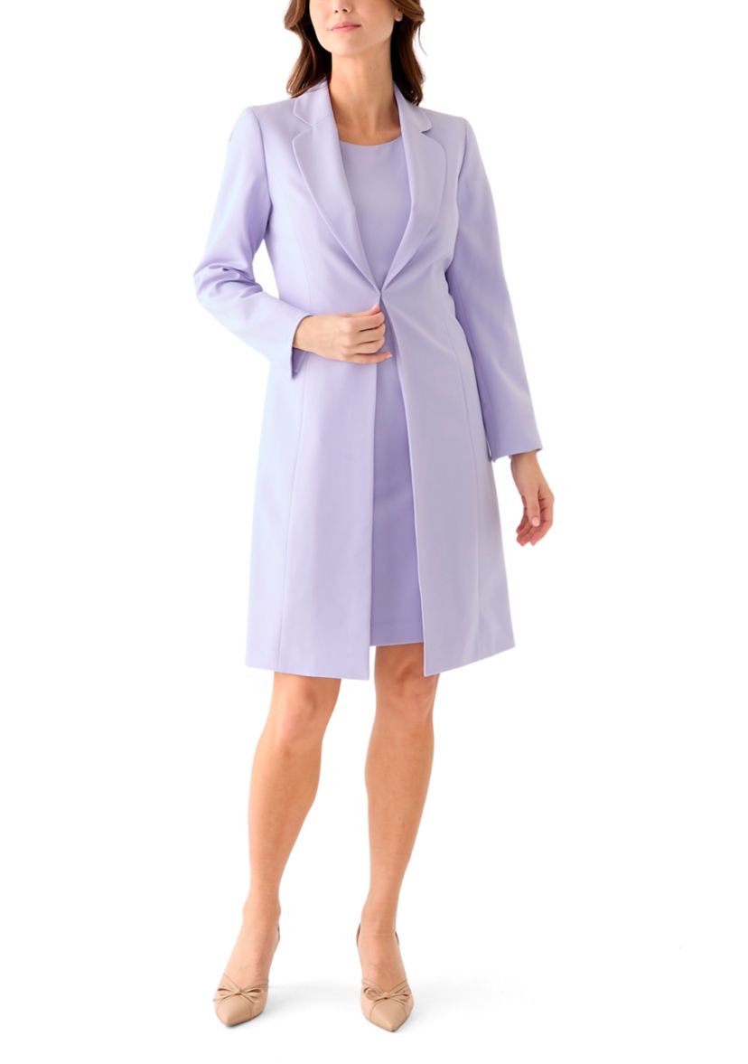 LONG COAT & BASIC SHEATH DRESS