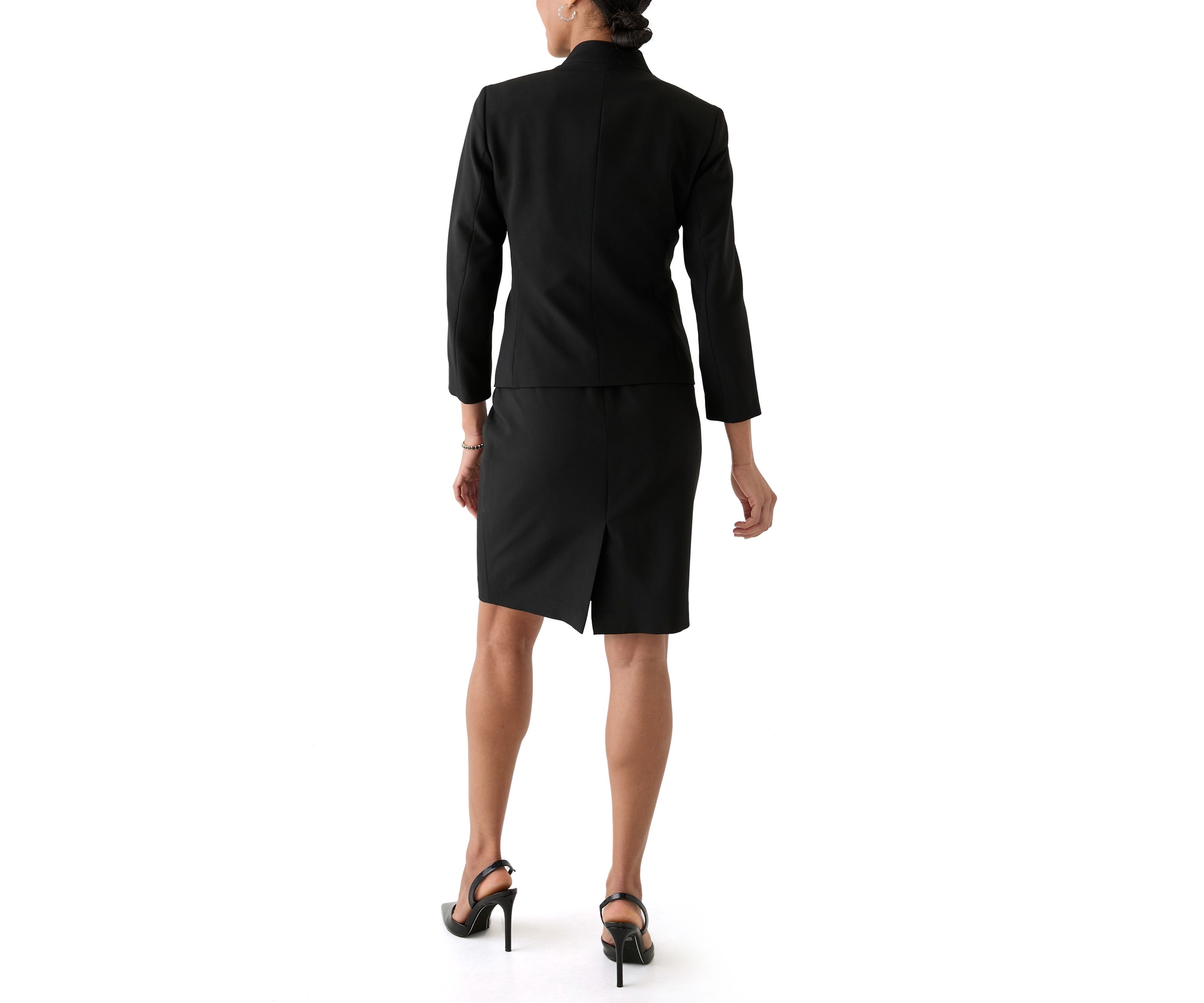 Cutout Kissing Jacket & Sheath Dress Suit
