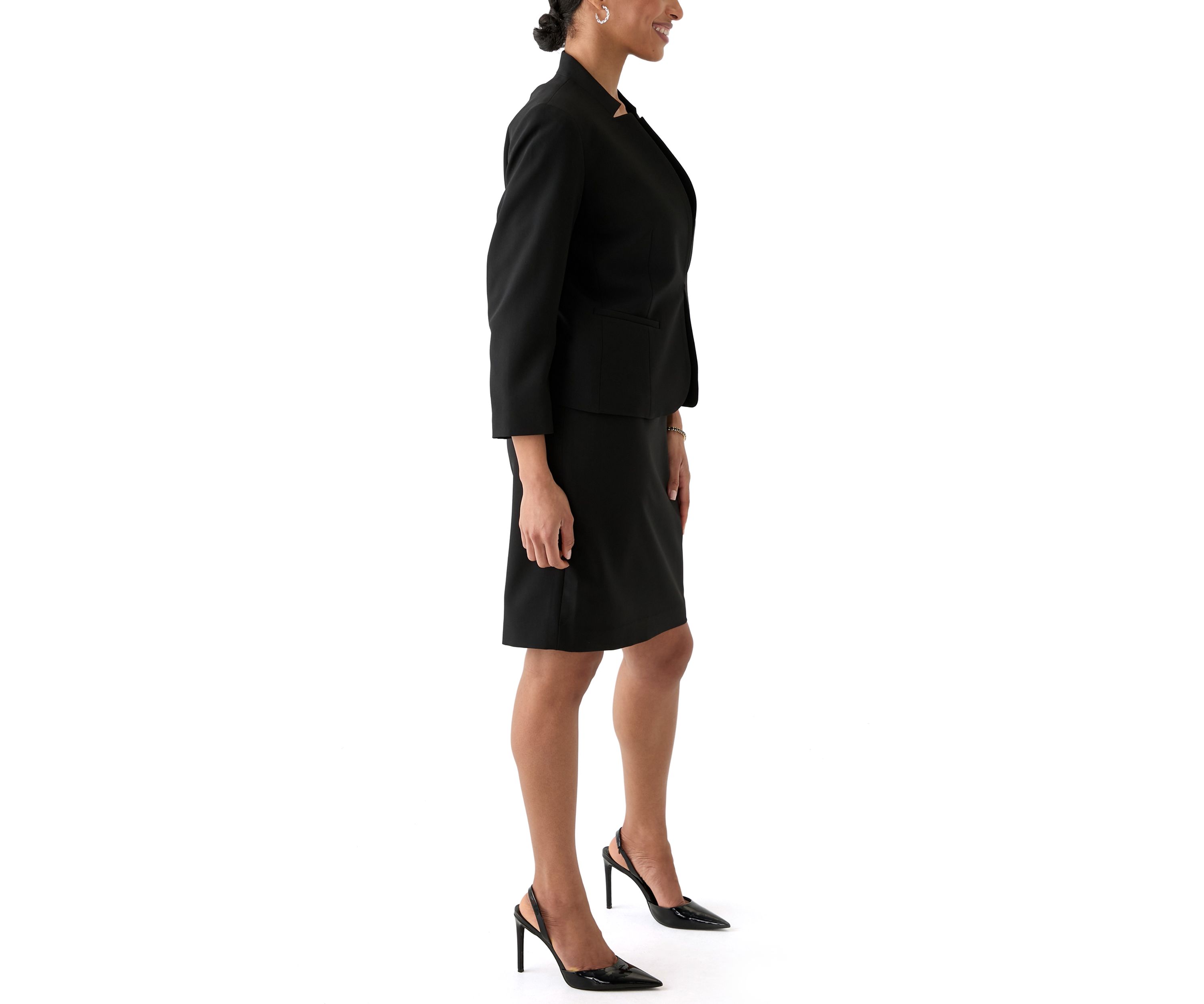 Cutout Kissing Jacket & Sheath Dress Suit