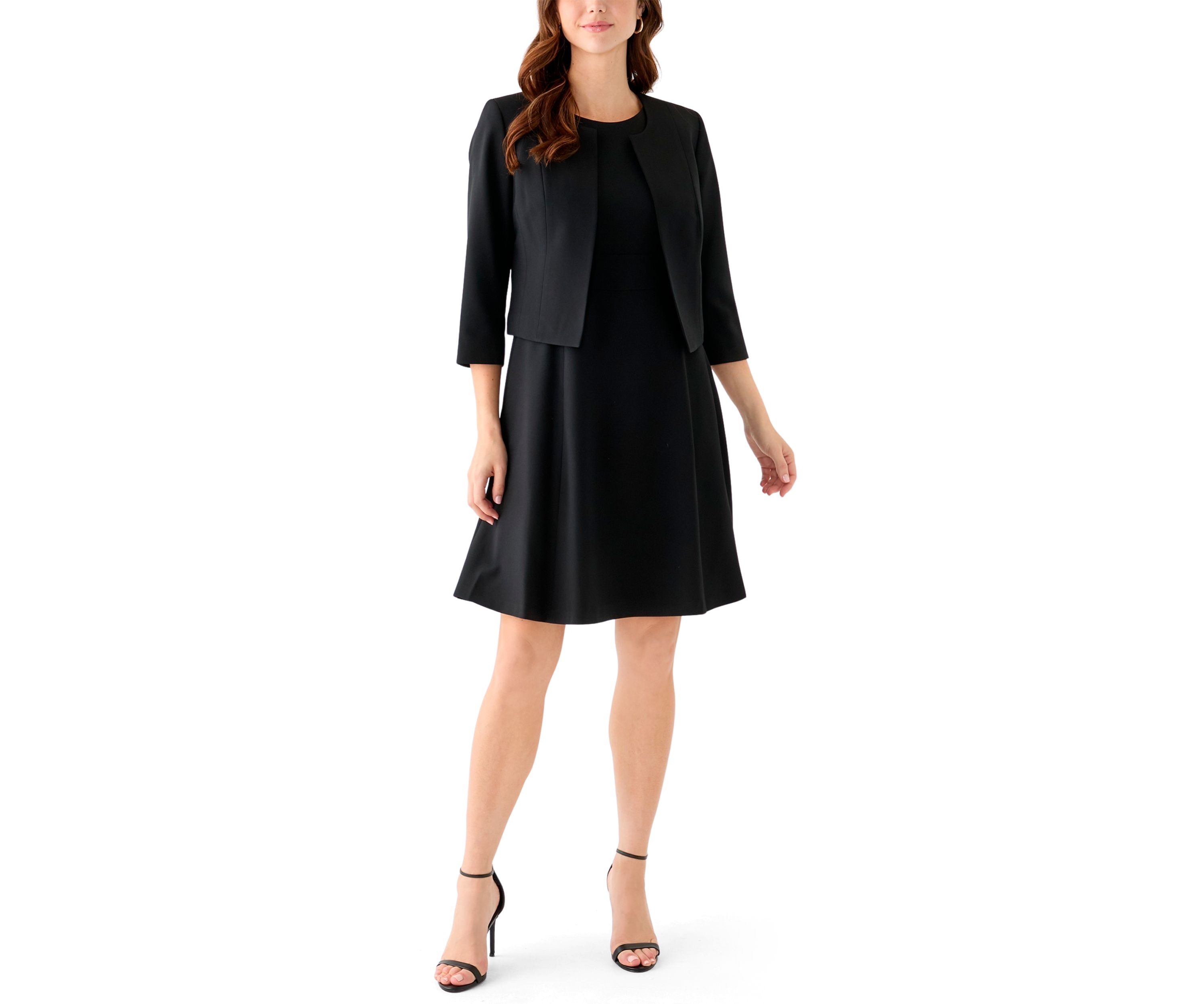 SCOOP NK BOLERO & FLARE DRESS