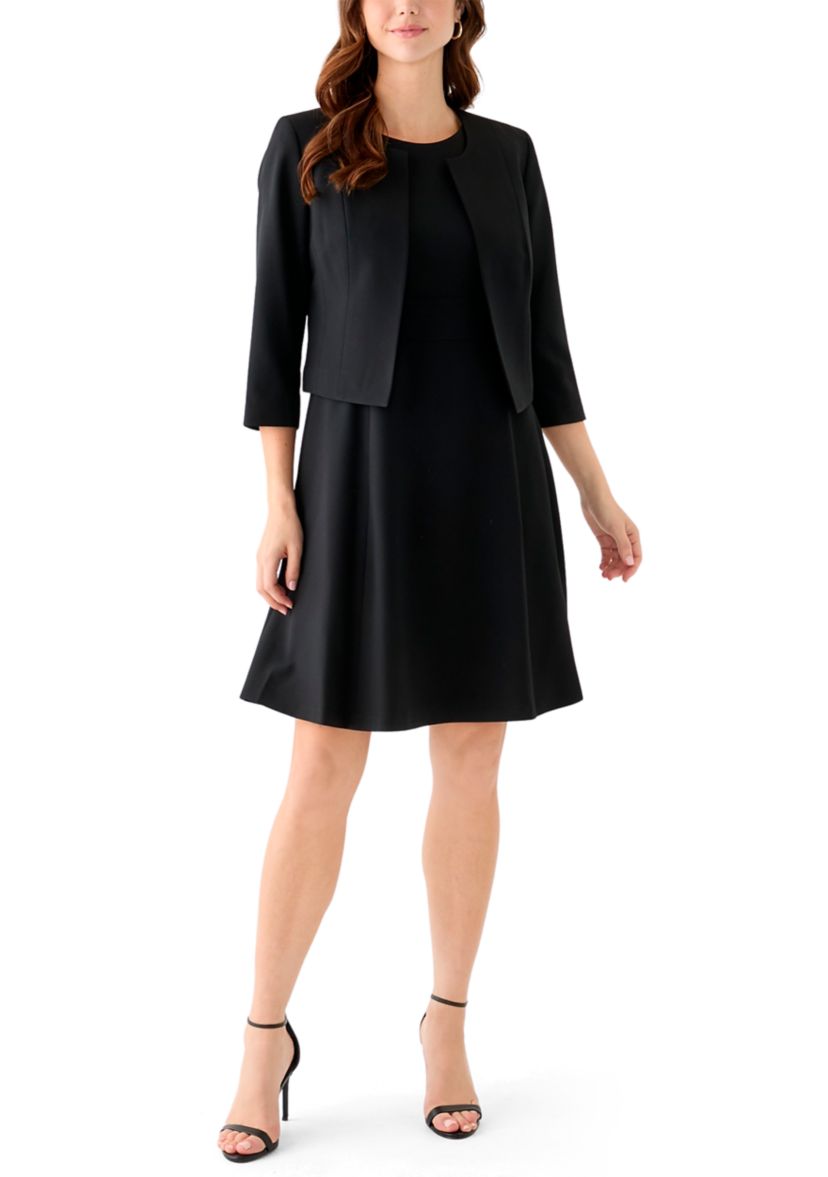 SCOOP NK BOLERO & FLARE DRESS