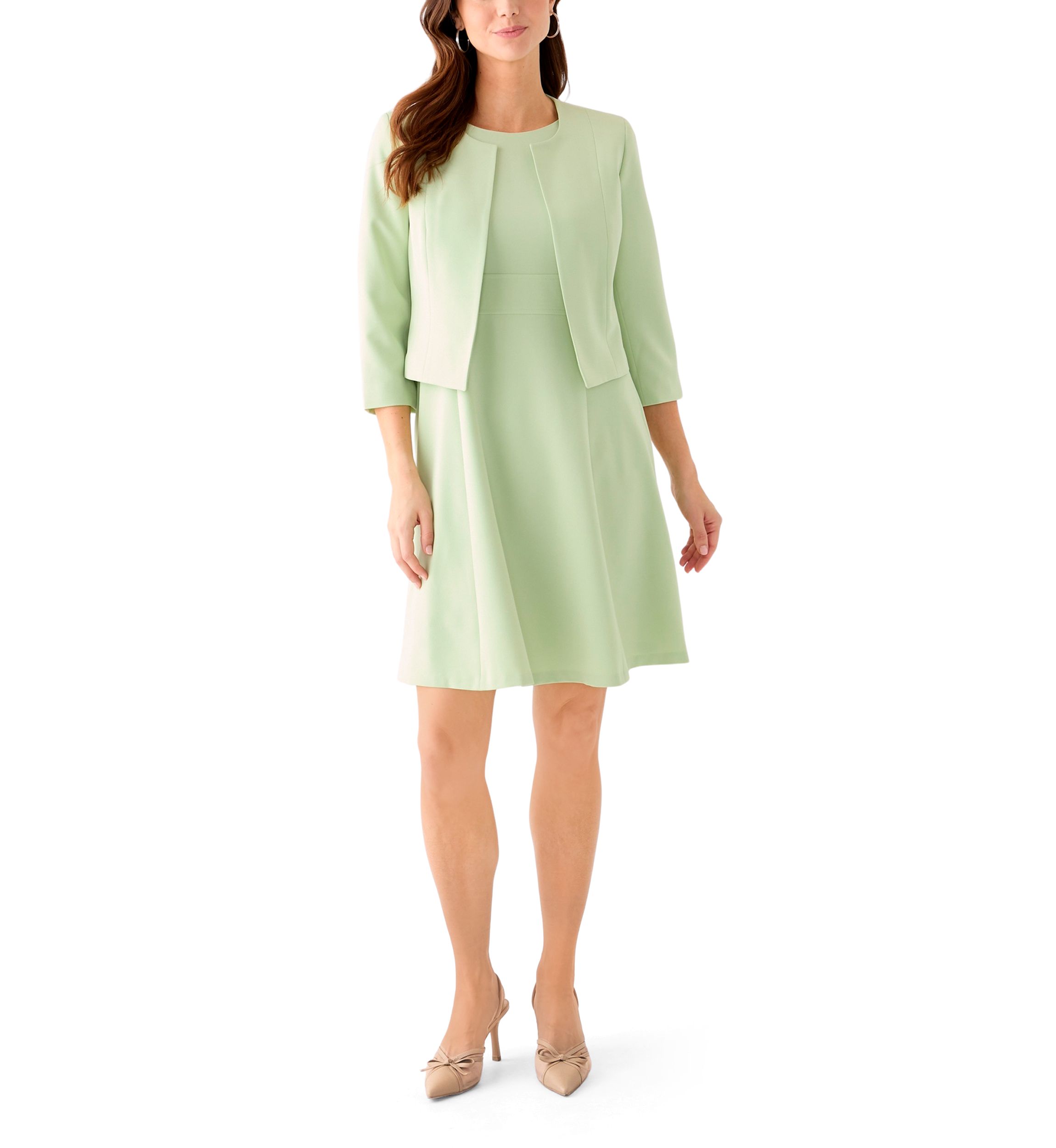 SCOOP NK BOLERO & FLARE DRESS