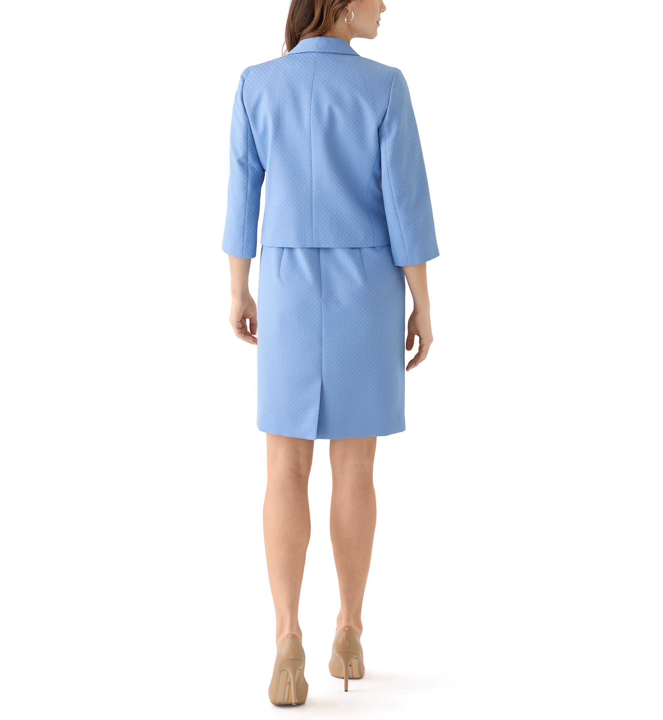 CROPPED JCKT & EMPIRE SEAMED DRESS