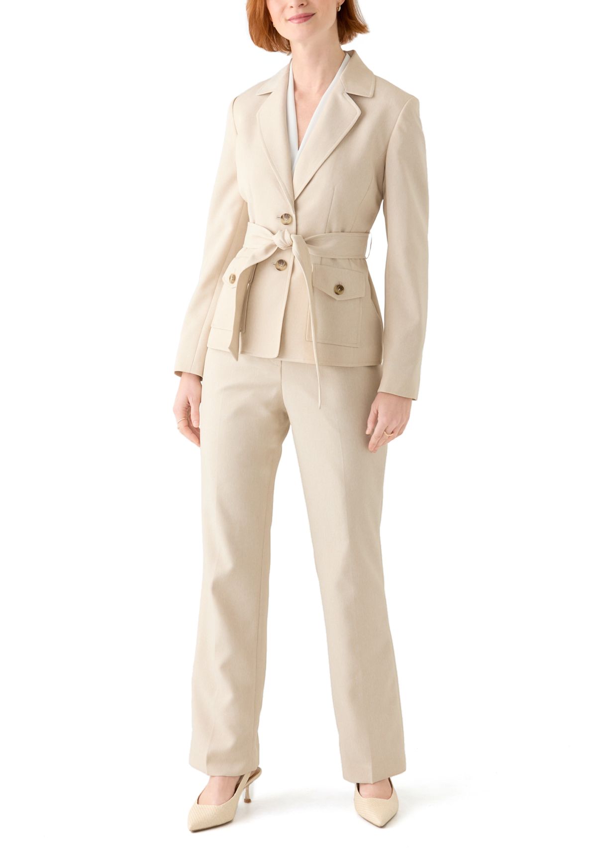 2 BTTN SAFARI JCKT & FLY FRONT PNT