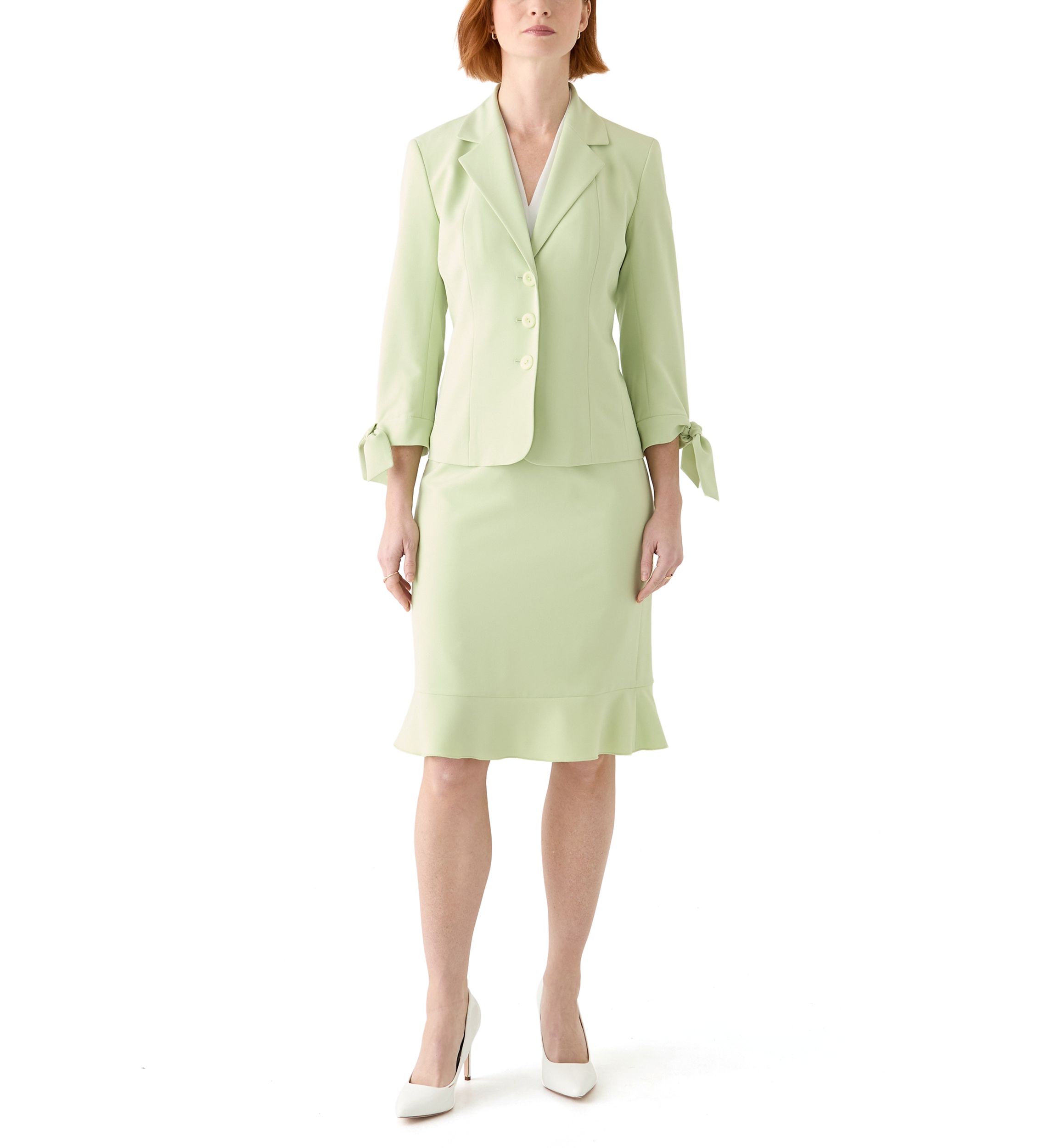 3 BTTN JCKT W/TIE SLEEVES & SKIRT
