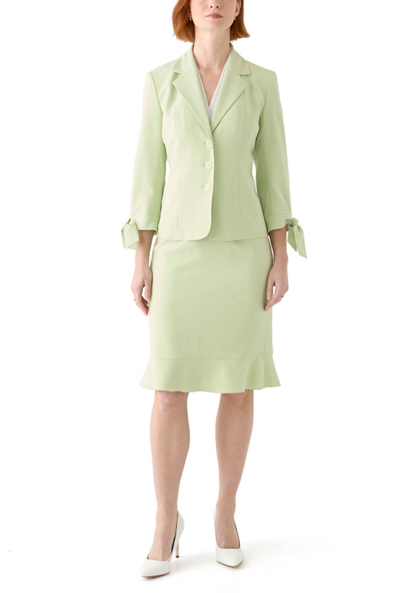 3 BTTN JCKT W/TIE SLEEVES & SKIRT