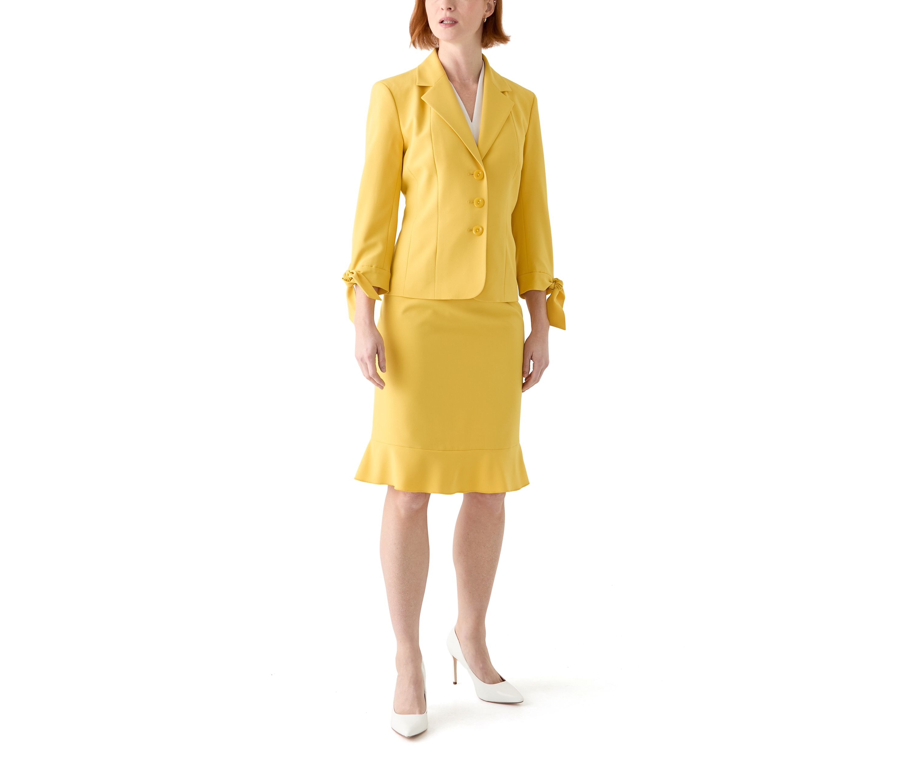 3 BTTN JCKT W/TIE SLEEVES & SKIRT