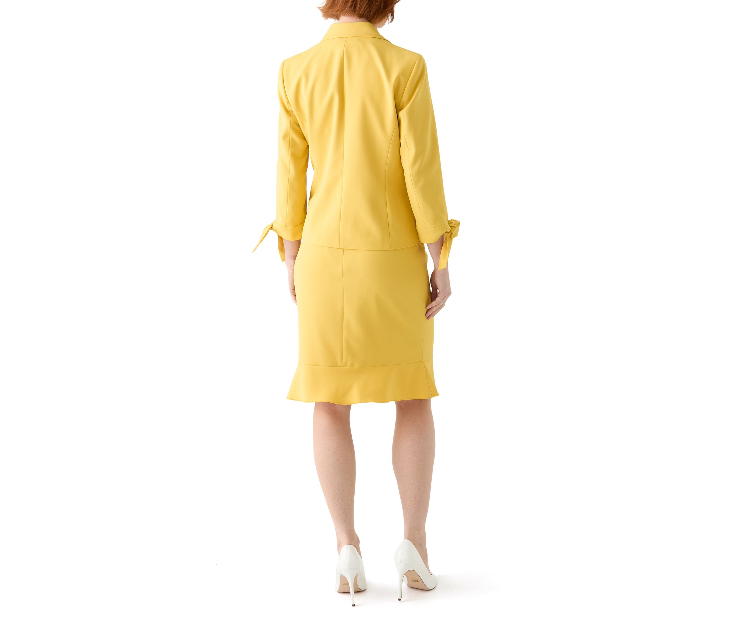 3 BTTN JCKT W/TIE SLEEVES & SKIRT