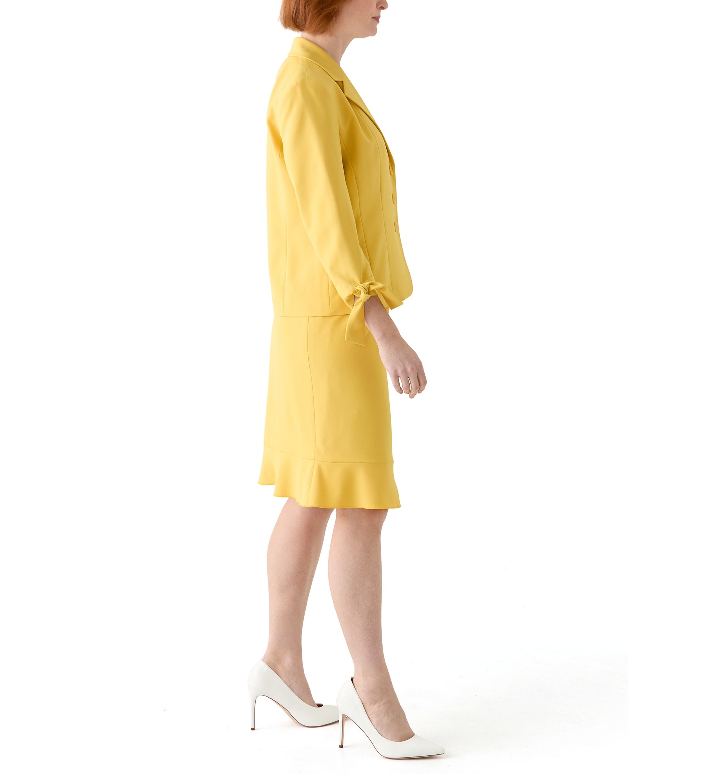 3 BTTN JCKT W/TIE SLEEVES & SKIRT