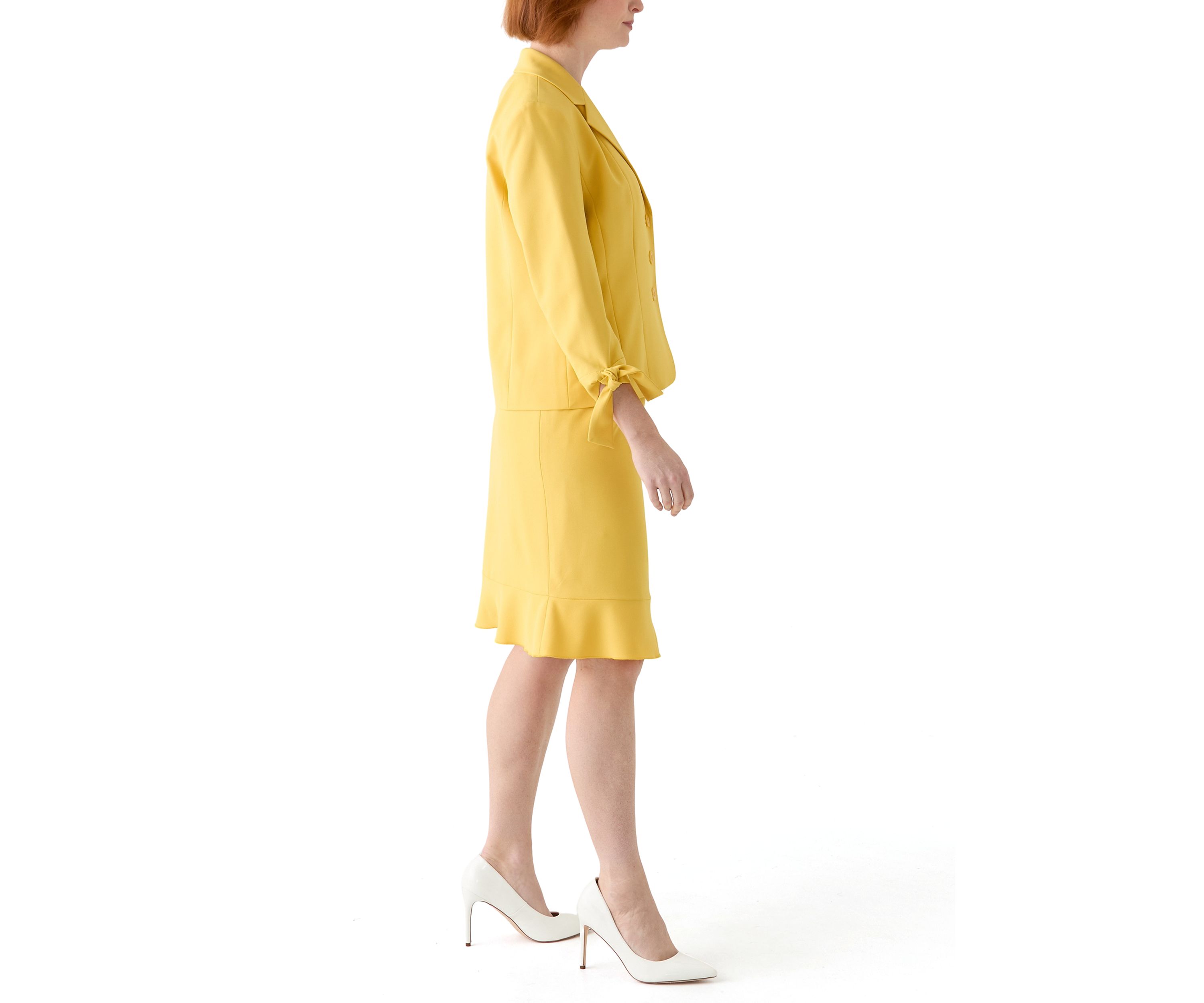 3 BTTN JCKT W/TIE SLEEVES & SKIRT