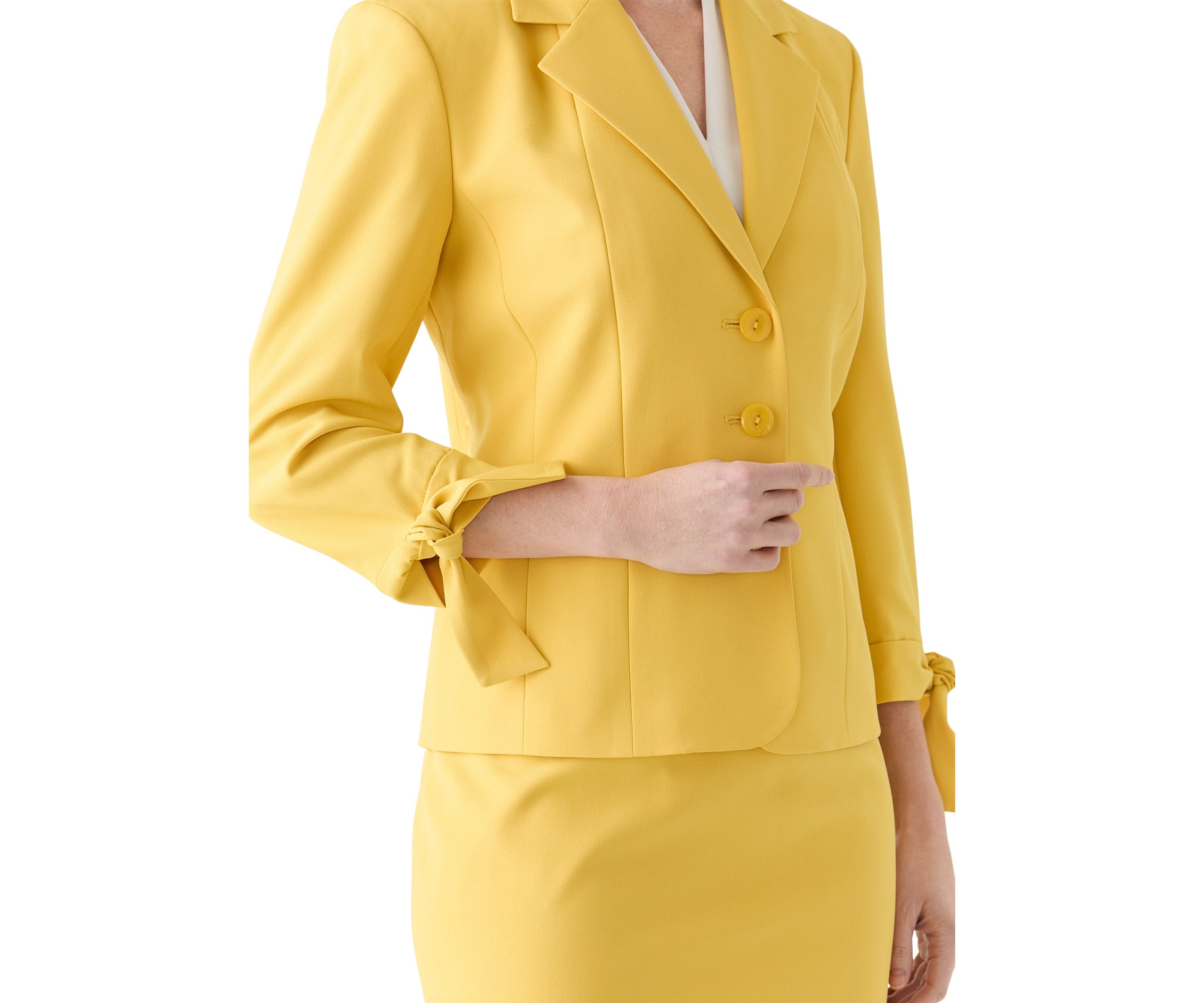 3 BTTN JCKT W/TIE SLEEVES & SKIRT