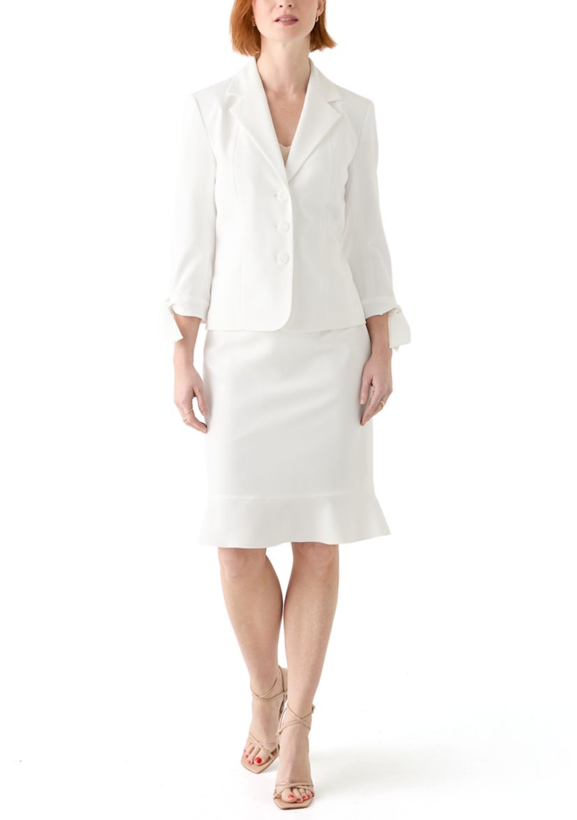 3 BTTN JCKT W/TIE SLEEVES & SKIRT