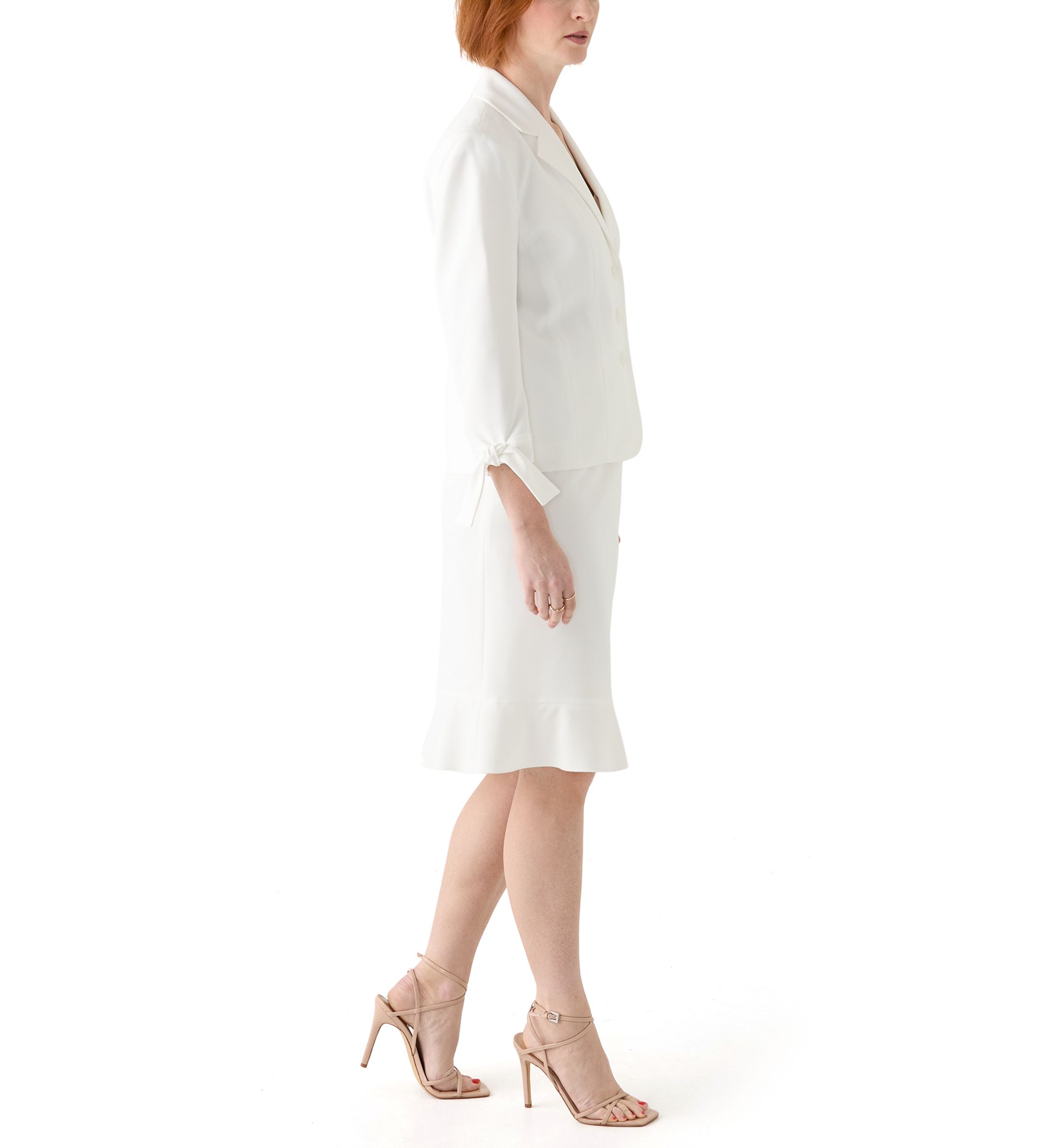 3 BTTN JCKT W/TIE SLEEVES & SKIRT